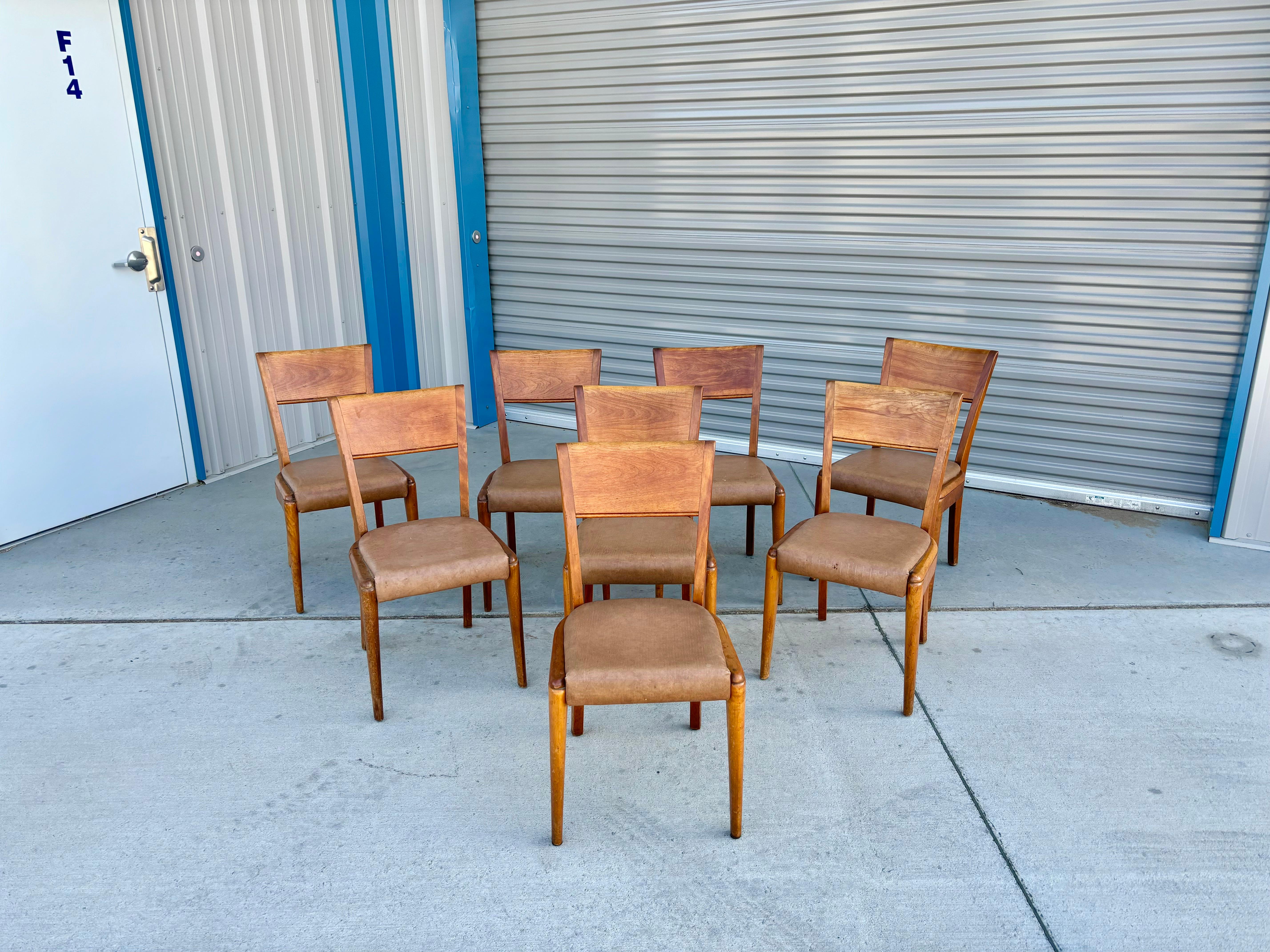 Mid-Century Modern 1960s Mid Century Maple Dining Chairs by Heywood Wakefield - Set of 8 For Sale