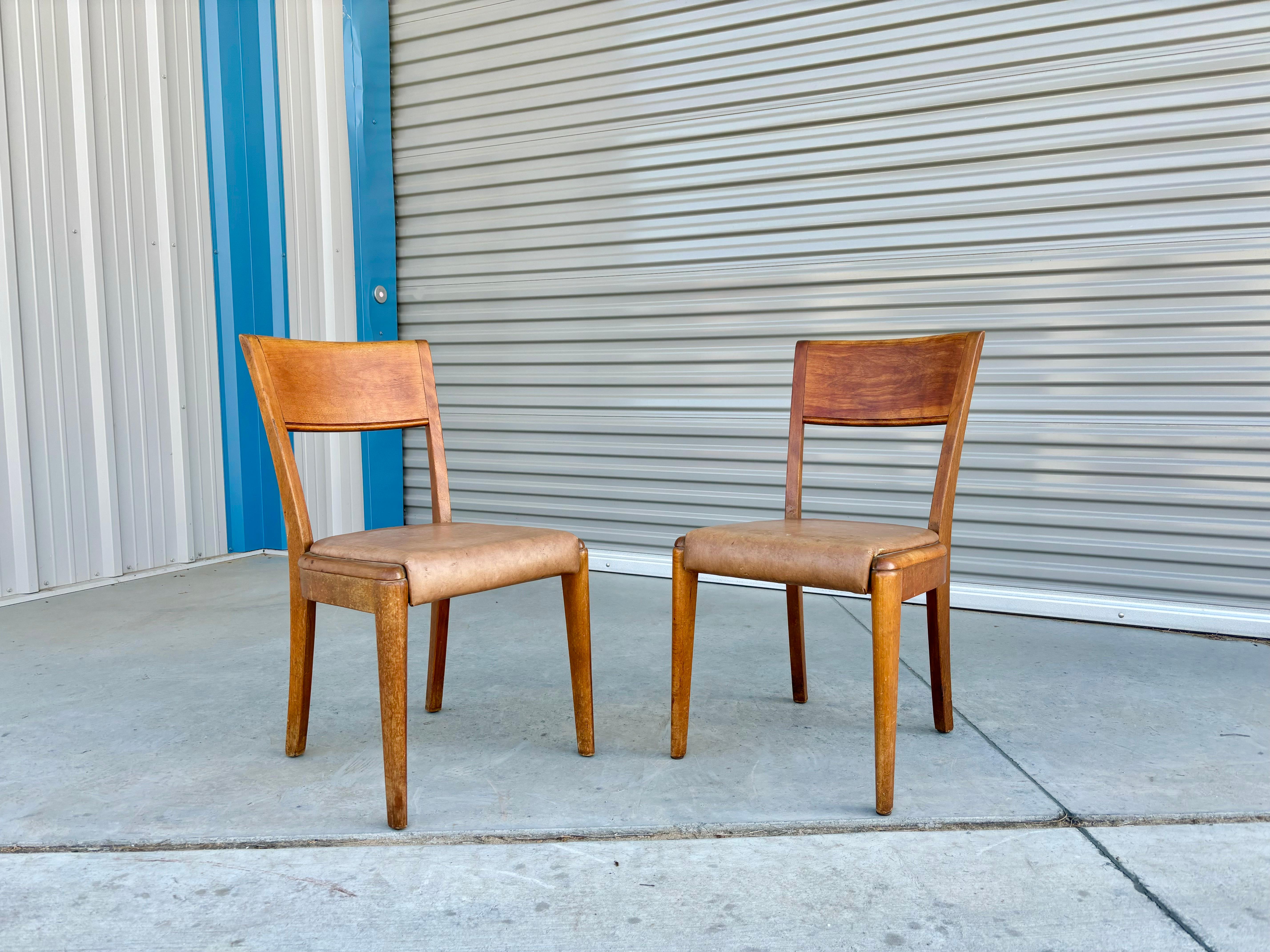 Chaises de salle à manger en érable du milieu des années 1960 par Heywood Wakefield - lot de 8 en vente 2