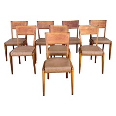 1960er Jahre Mid Century Ahorn Esszimmerstühle von Heywood Wakefield - Satz von 8