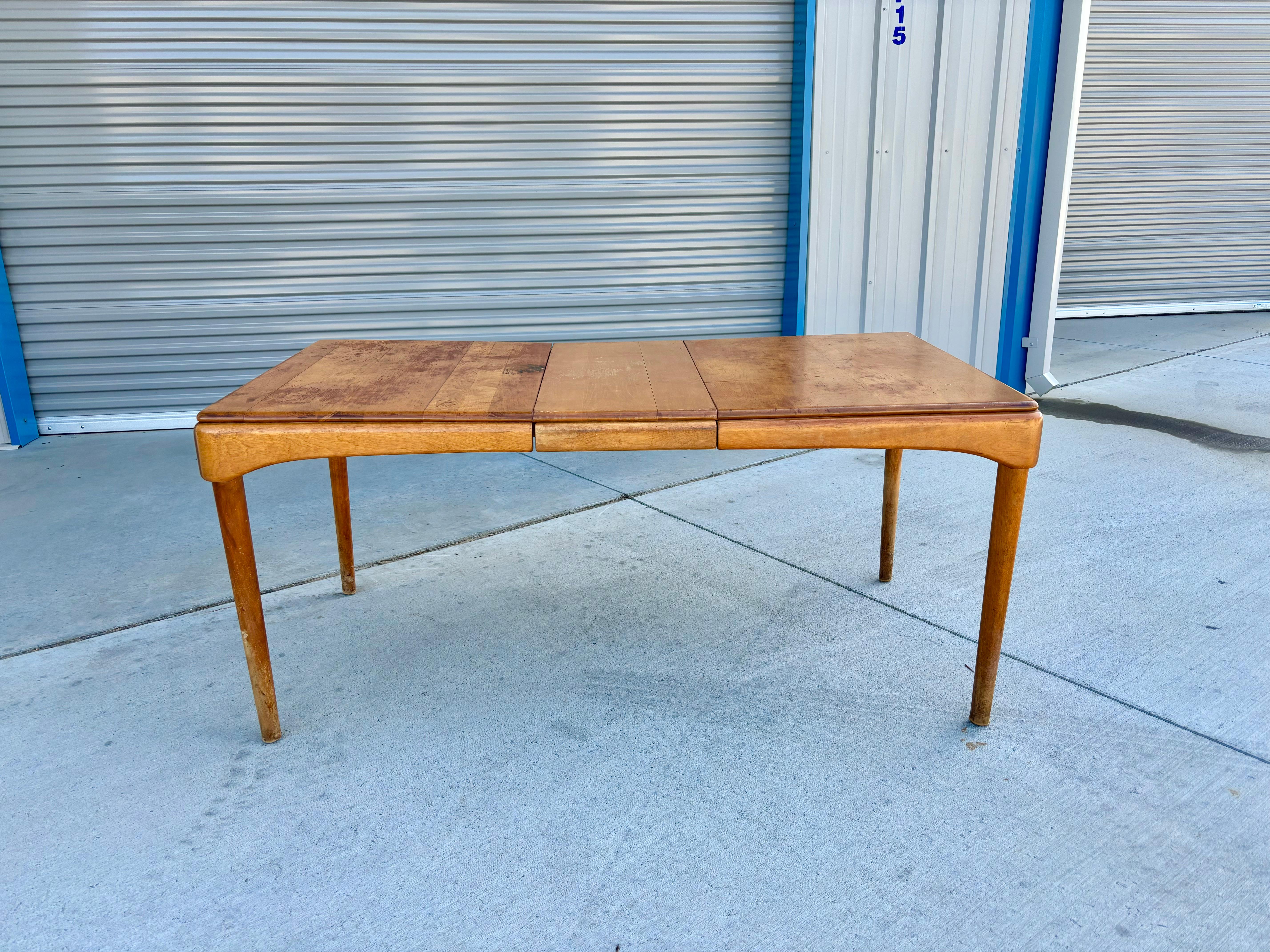 1960s Mid Century Maple Dining Table by Heywood Wakefield For Sale 6
