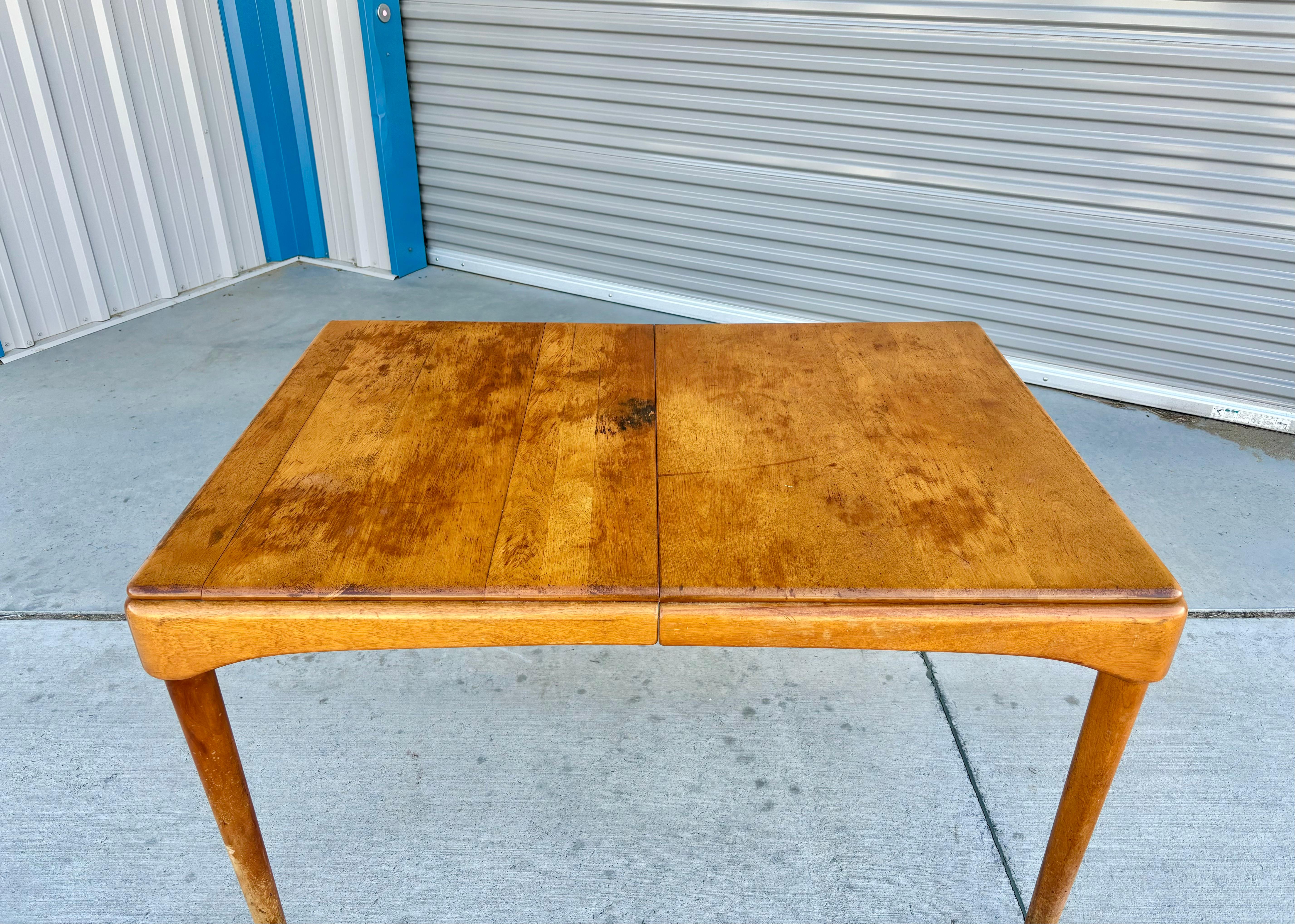 American 1960s Mid Century Maple Dining Table by Heywood Wakefield For Sale