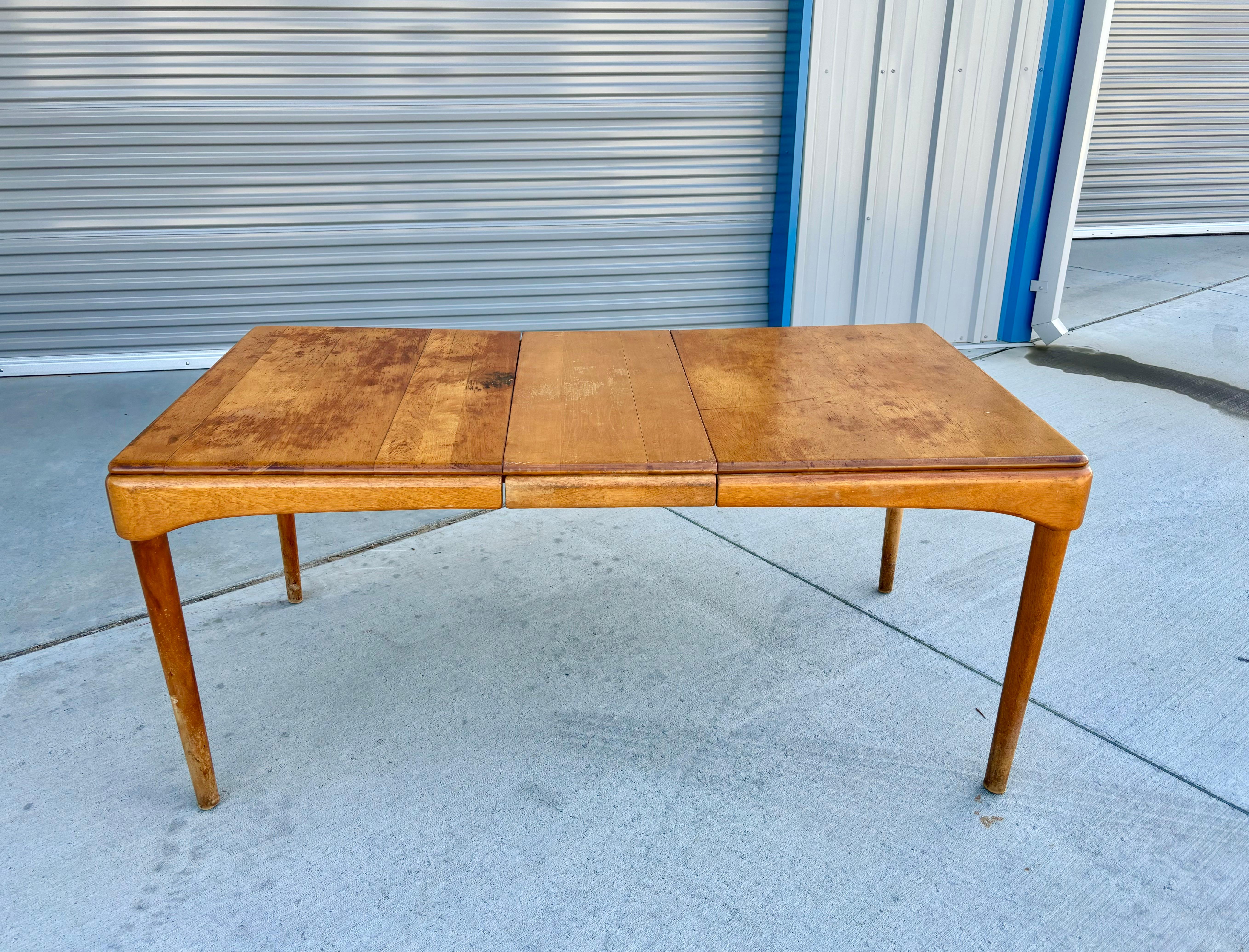 Mid-20th Century 1960s Mid Century Maple Dining Table by Heywood Wakefield For Sale