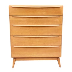 1960s Mid Century Maple Highboy by Heywood Wakefield