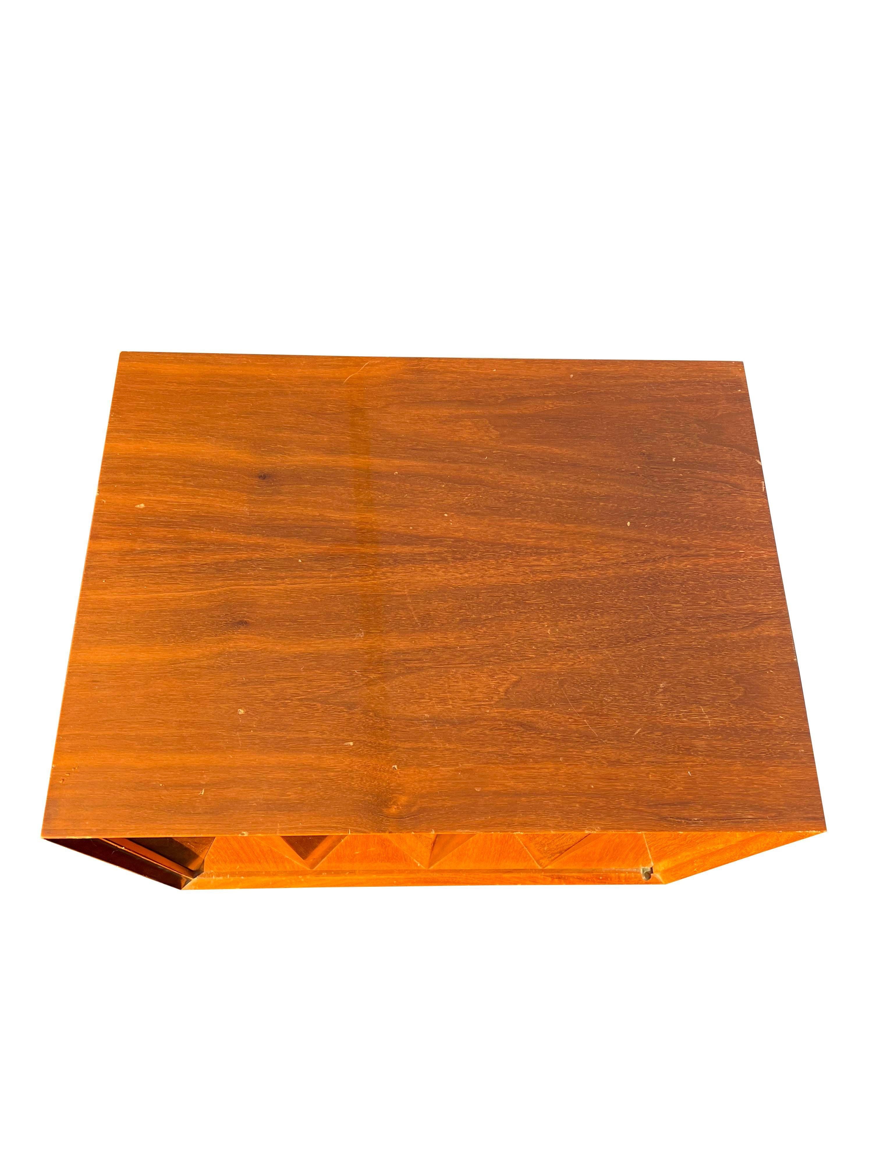 Mid-Century Modern 1960s Mid Century Modern Albert Parvin Gio Ponti Nightstand Sculpted Design For Sale