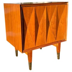 1960s Mid Century Modern Albert Parvin Gio Ponti Nightstand Sculpted Design