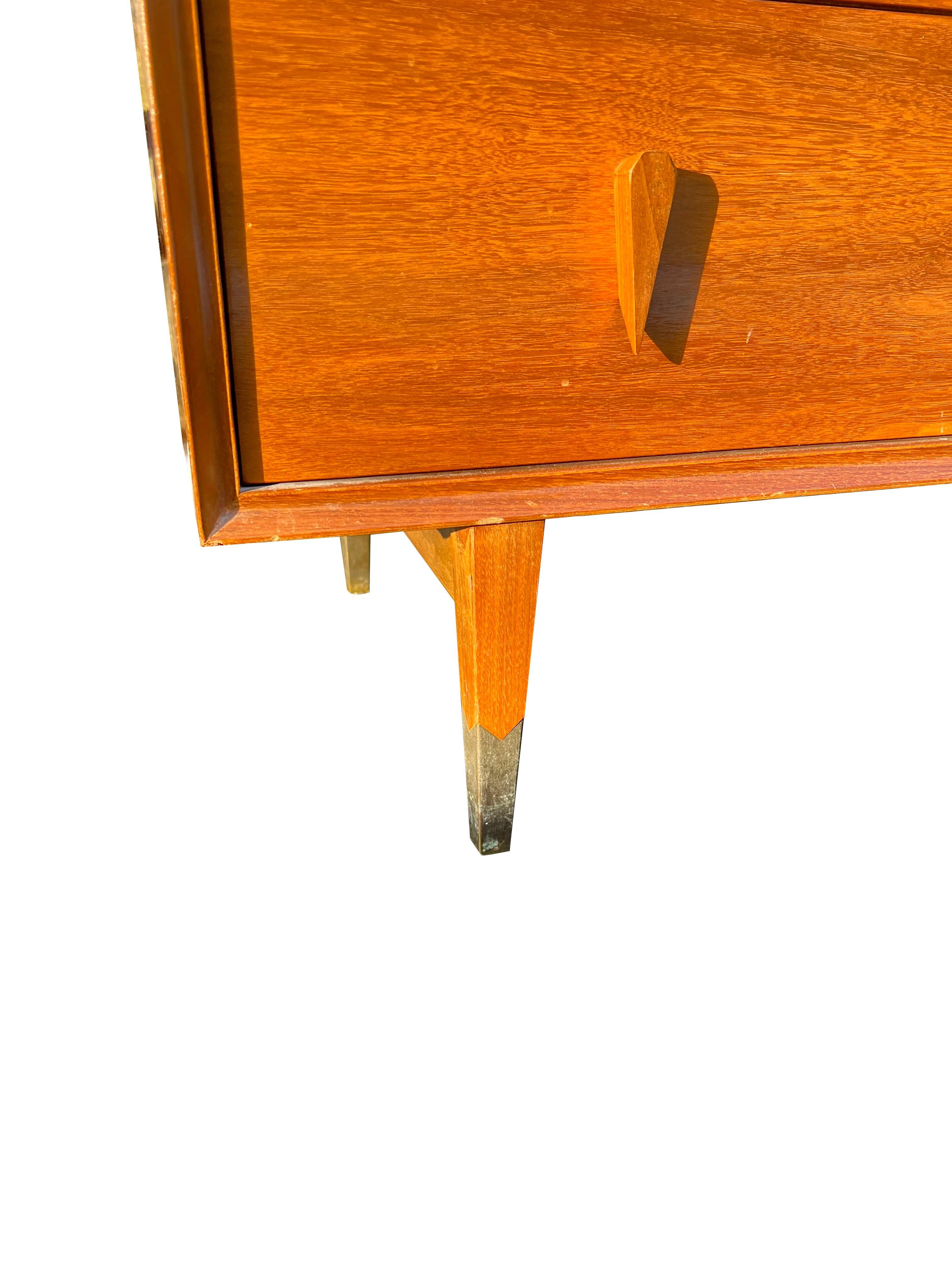 1960s Mid Century Modern Albert Parvin Gio Ponti Style Dresser Sculpted Design 1