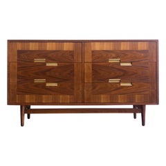 1960's Mid-Century Modern American of Martinsville Accord 6-Drawer Lowboy