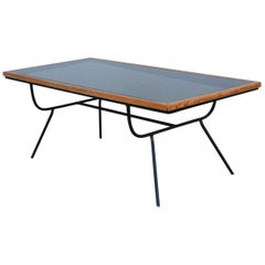 1960s Mid-Century Modern Arbuck Style Iron Coffee Table
