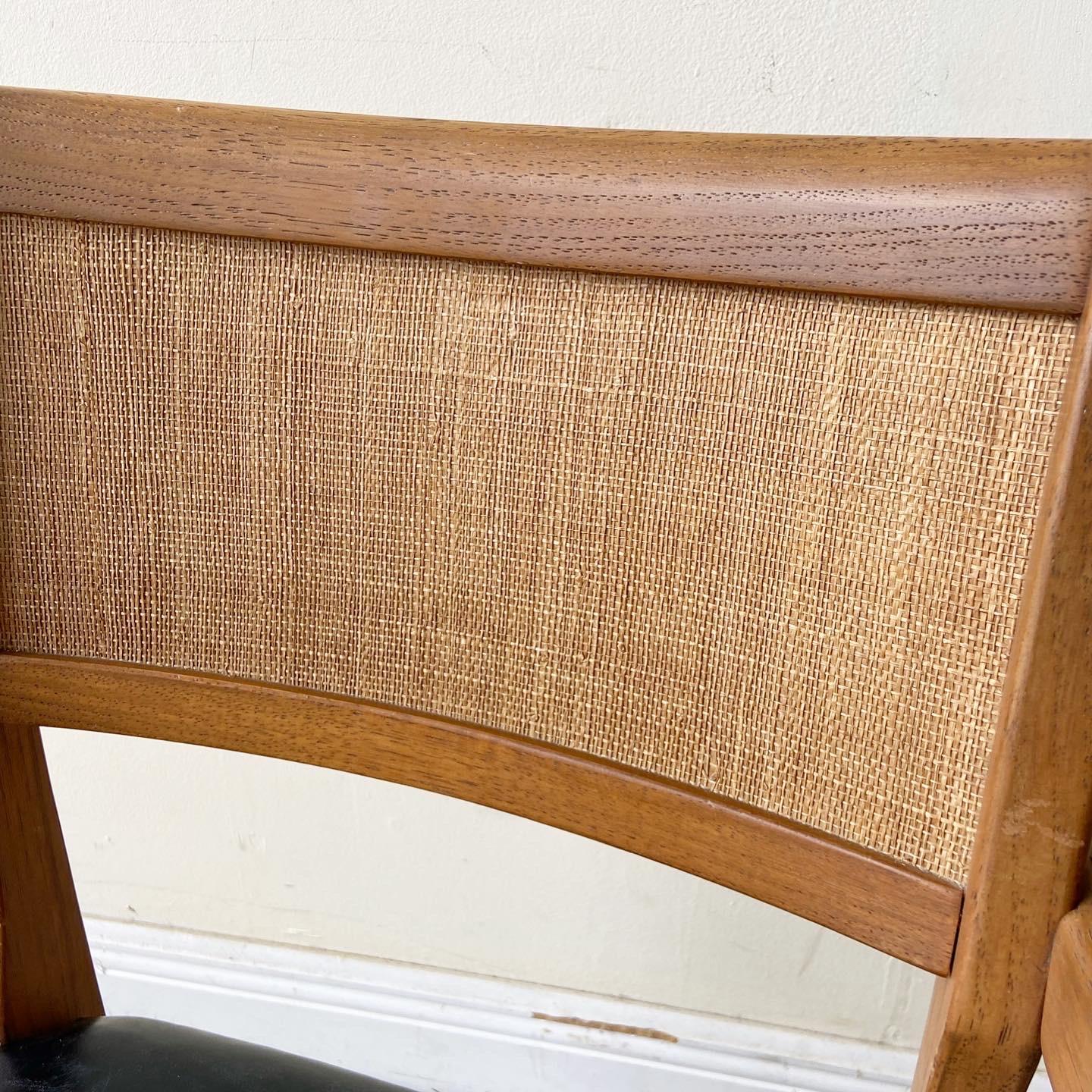 1960s Mid-Century Modern Arm Chair With Side Chairs, 4 Pieces 2