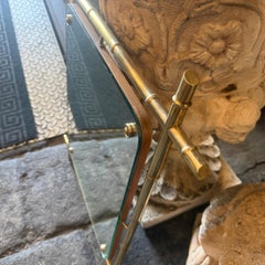 1960s Mid-Century Modern Bamboo-Shaped Brass Italian Wall Mirror