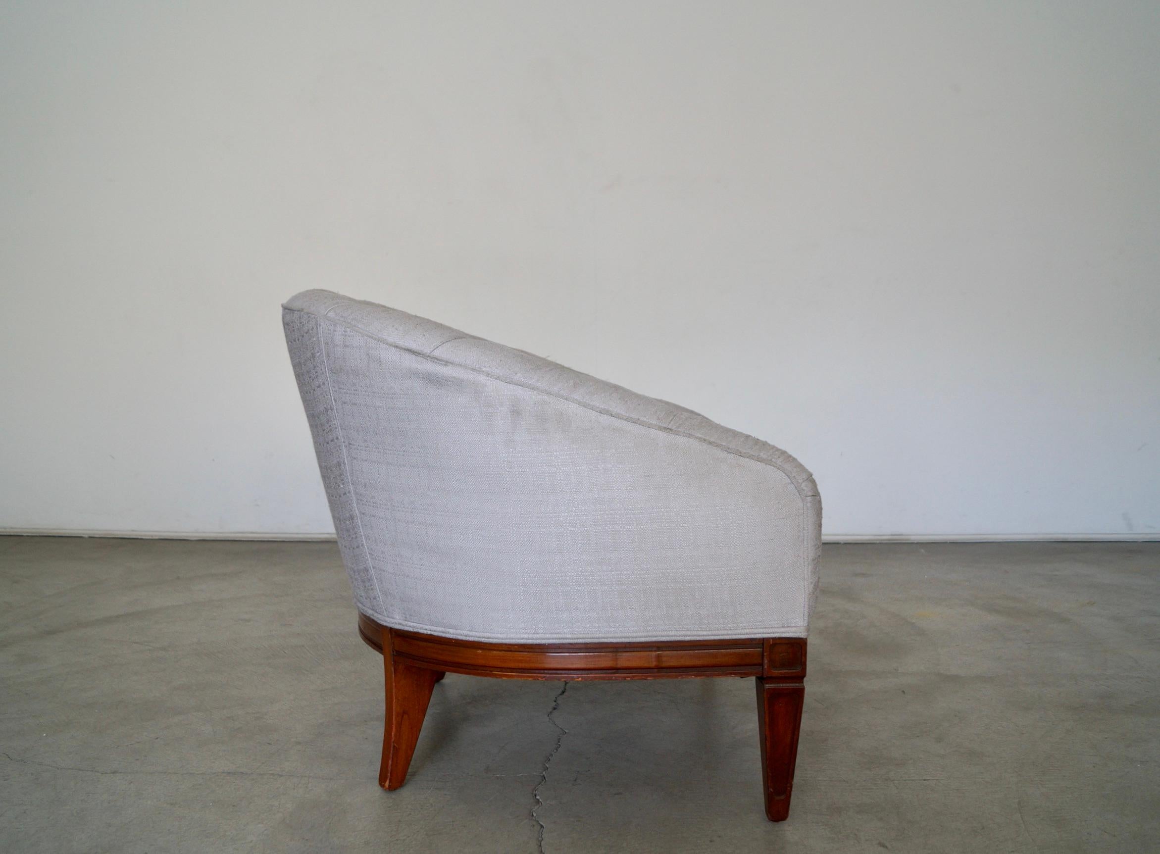 1960's Mid-Century Modern Barrel Back Lounge Chair For Sale 7
