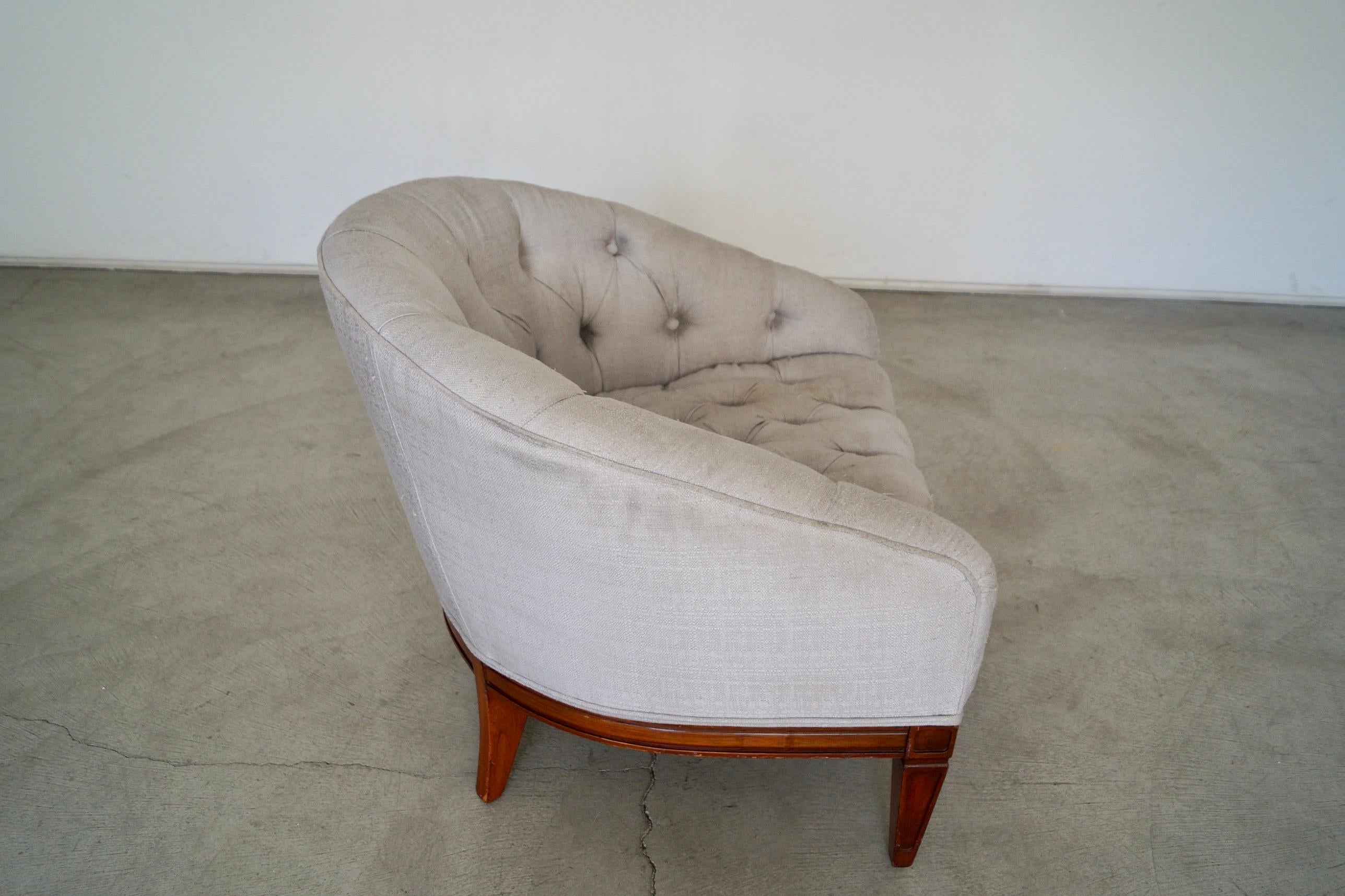 1960's Mid-Century Modern Barrel Back Lounge Chair For Sale 8