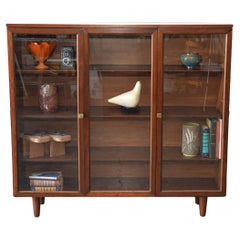 1960s Mid Century Modern Basic Witz Bookcase Display Cabinet