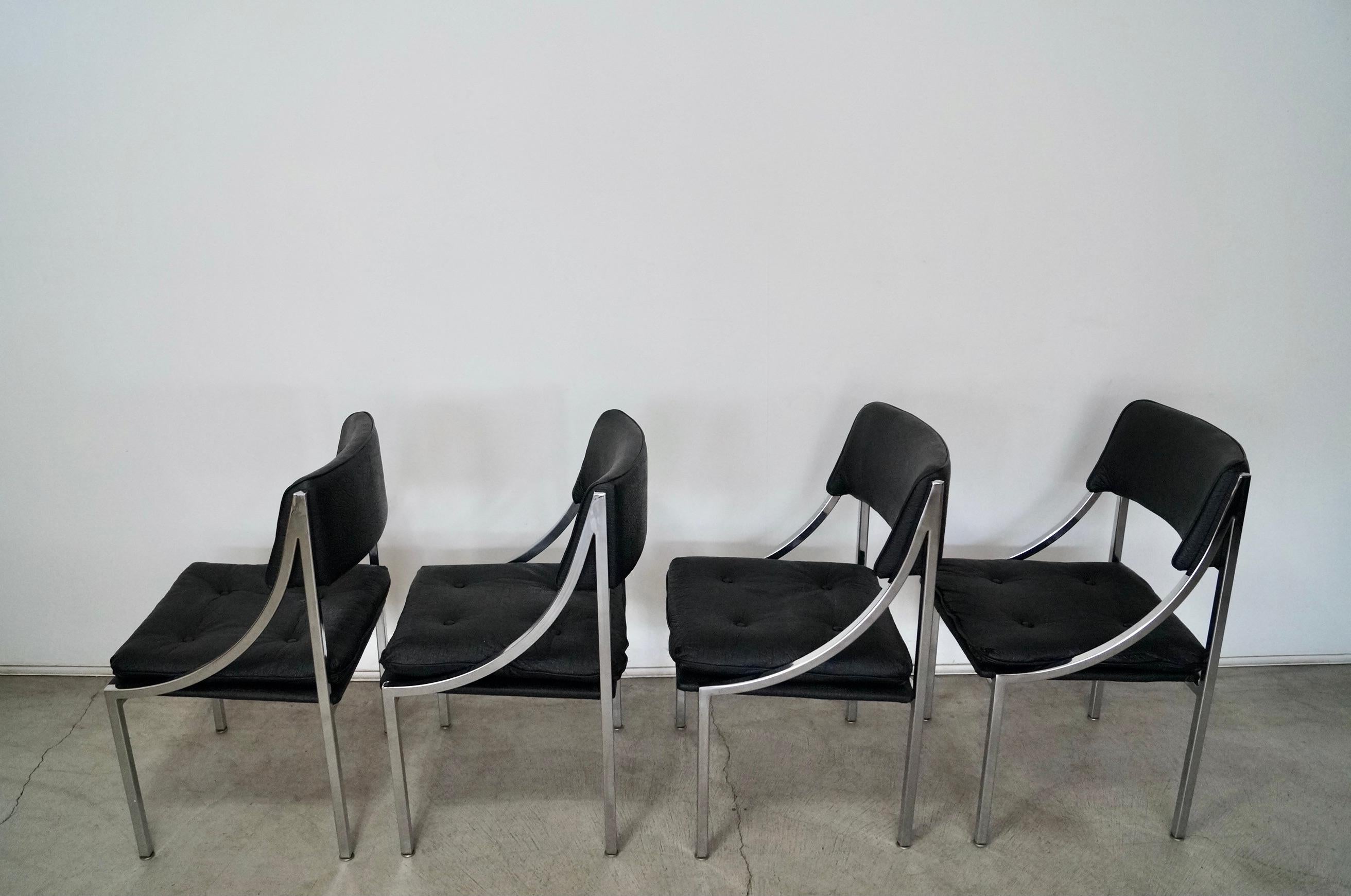 American 1960's Mid-Century Modern Bauhaus Dining Chairs - Set of 4