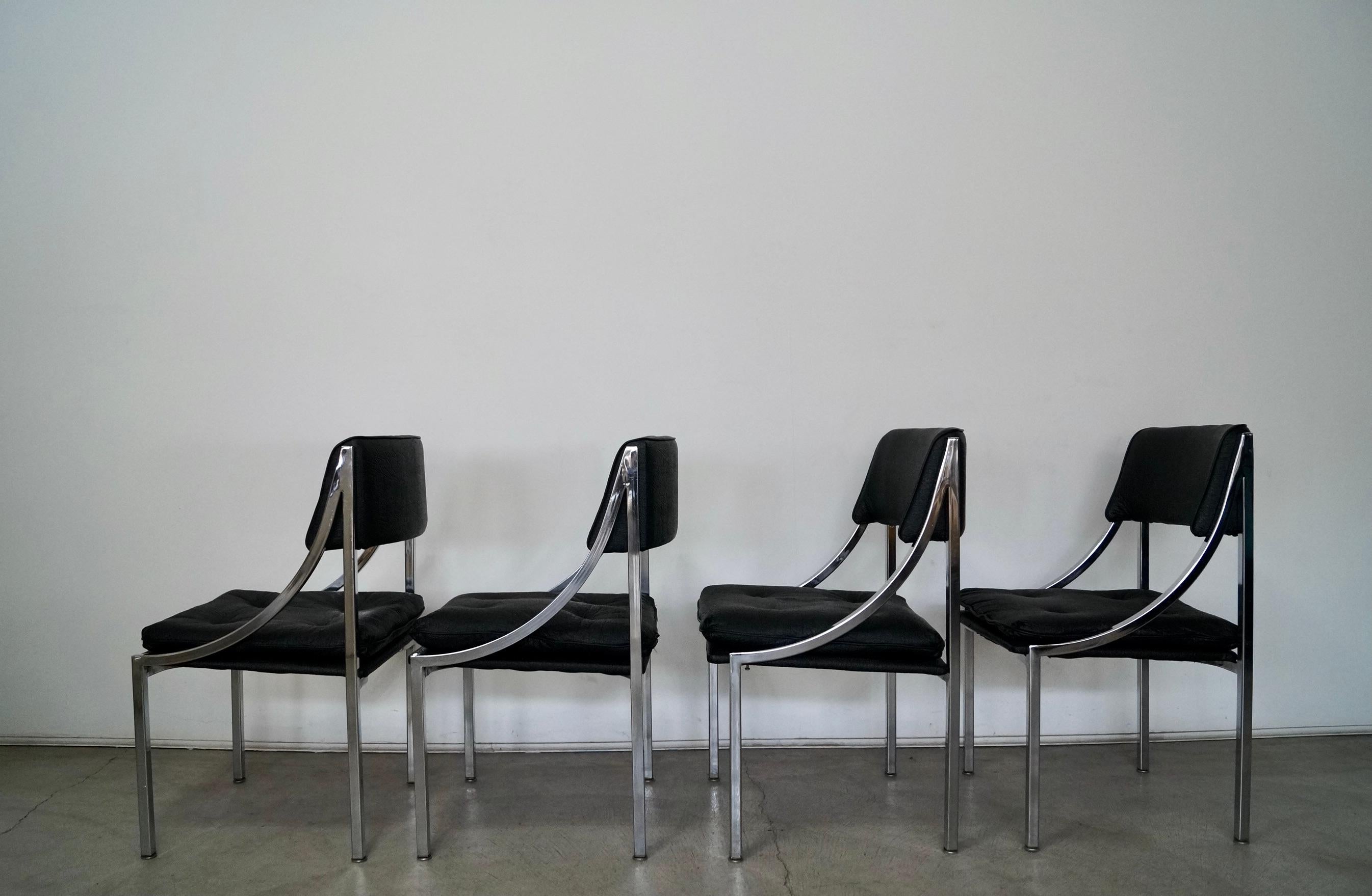 1960's Mid-Century Modern Bauhaus Dining Chairs - Set of 4 In Good Condition In Burbank, CA