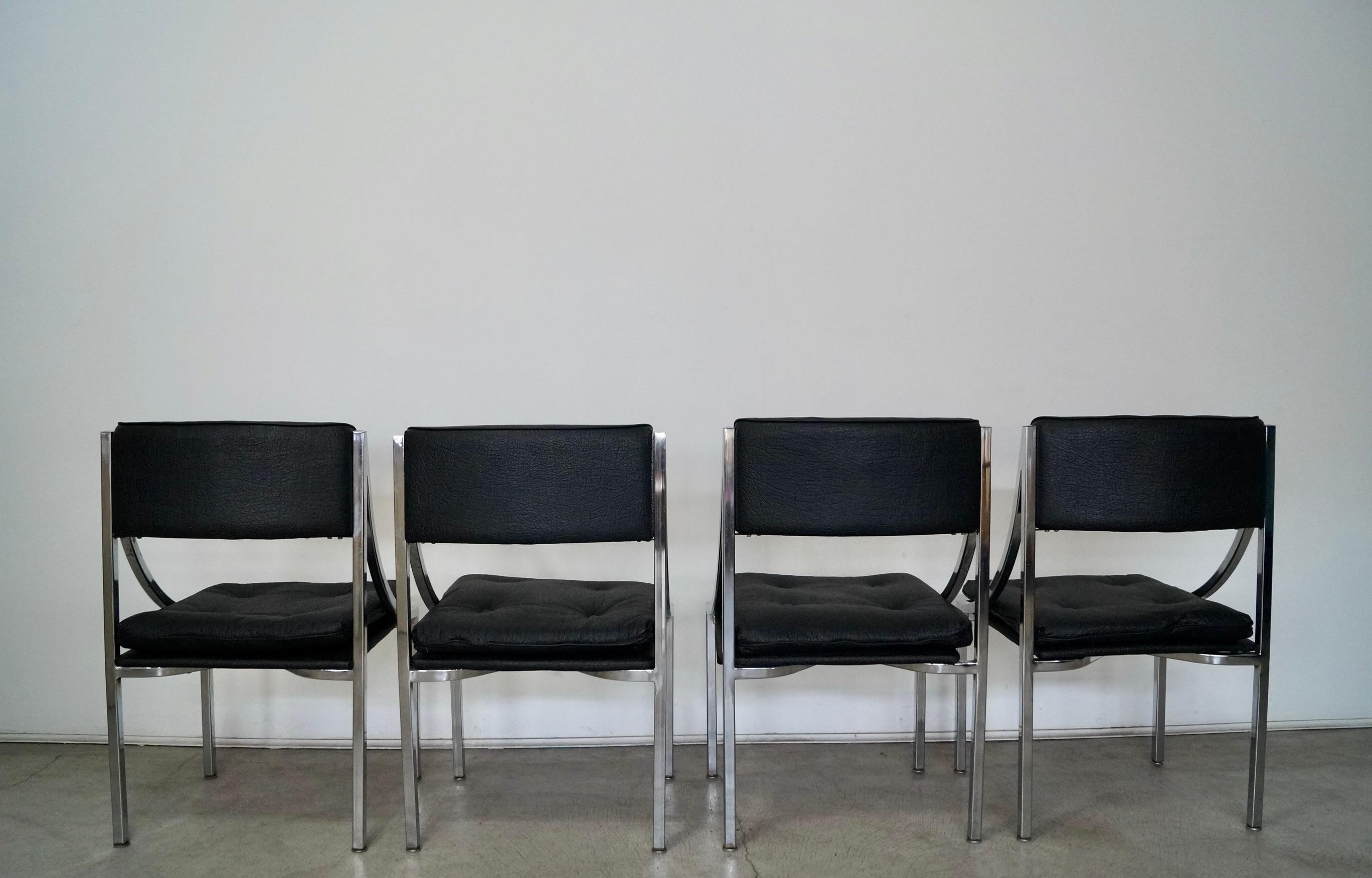 Mid-20th Century 1960's Mid-Century Modern Bauhaus Dining Chairs - Set of 4