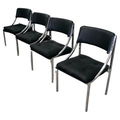 Vintage 1960's Mid-Century Modern Bauhaus Dining Chairs - Set of 4
