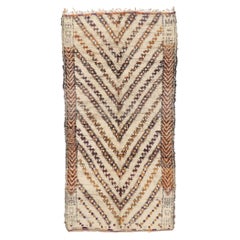 1960's Mid-Century Modern Berber Moroccan Beni Ourain Carpet, 06'04 x 12'08