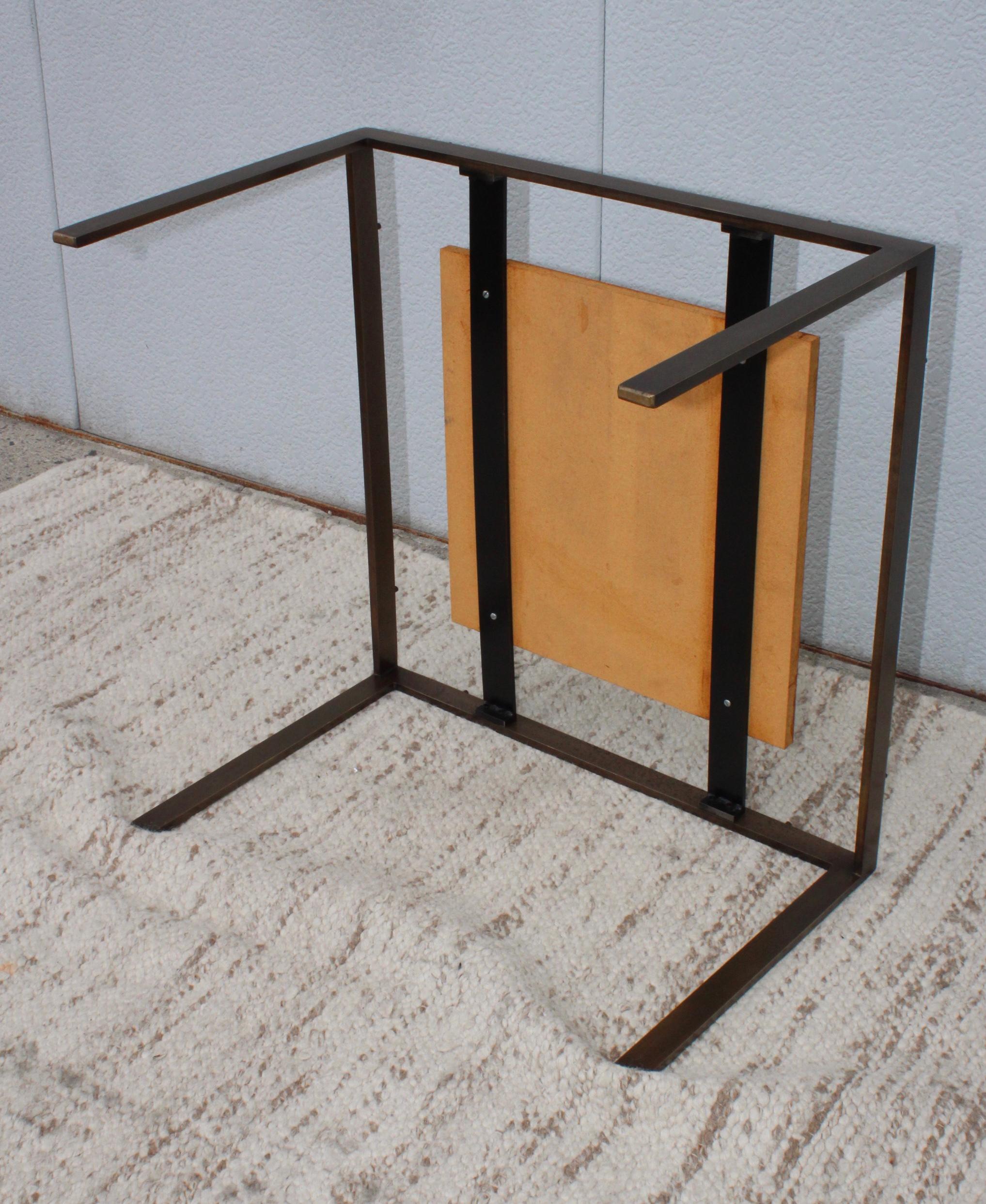 1960's Mid-Century Modern Bronze and Rosa Tica Marble Custom Made Coffee Table For Sale 6