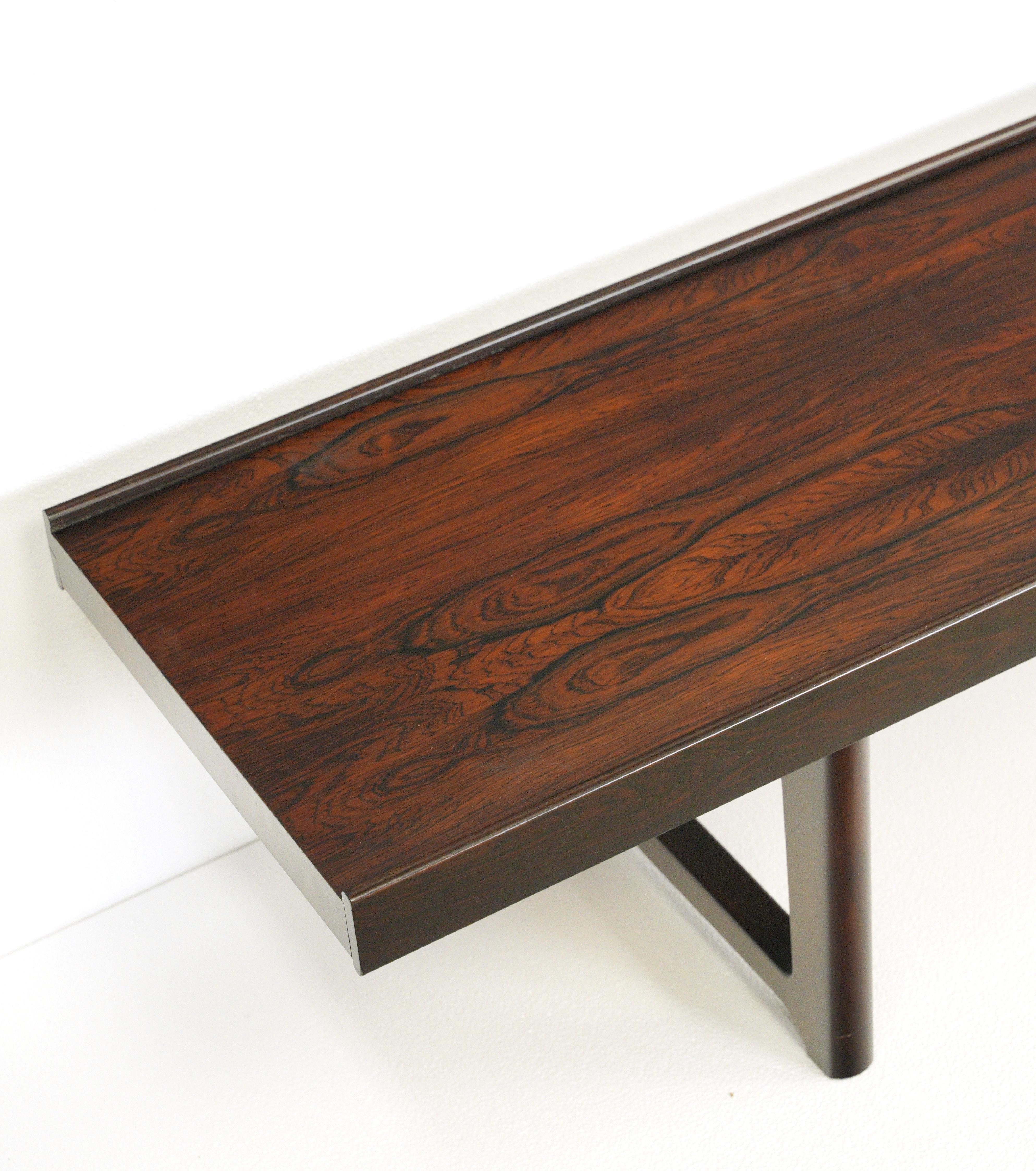 1960s Mid-Century Modern Bruksbo Rosewood Bench by Torbjon Afdal In Good Condition For Sale In New York, NY