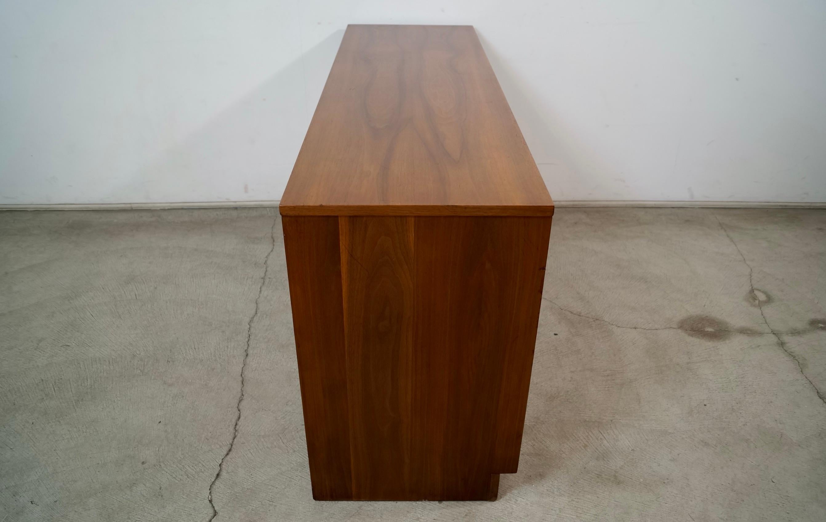 1960's Mid-Century Modern Brutalist Walnut Credenza / Sideboard For Sale 7
