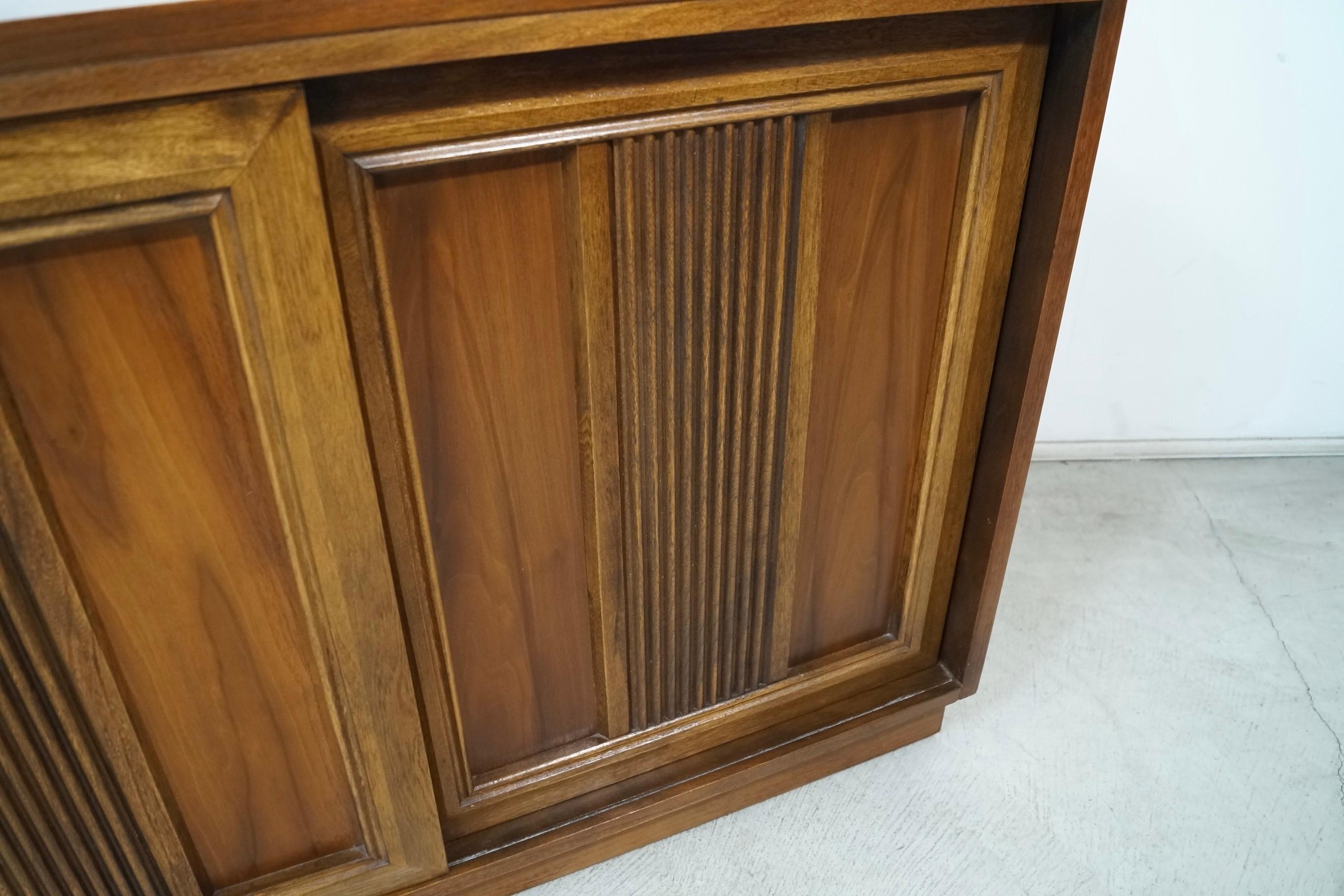 1960's Mid-Century Modern Brutalist Walnut Credenza / Sideboard For Sale 12