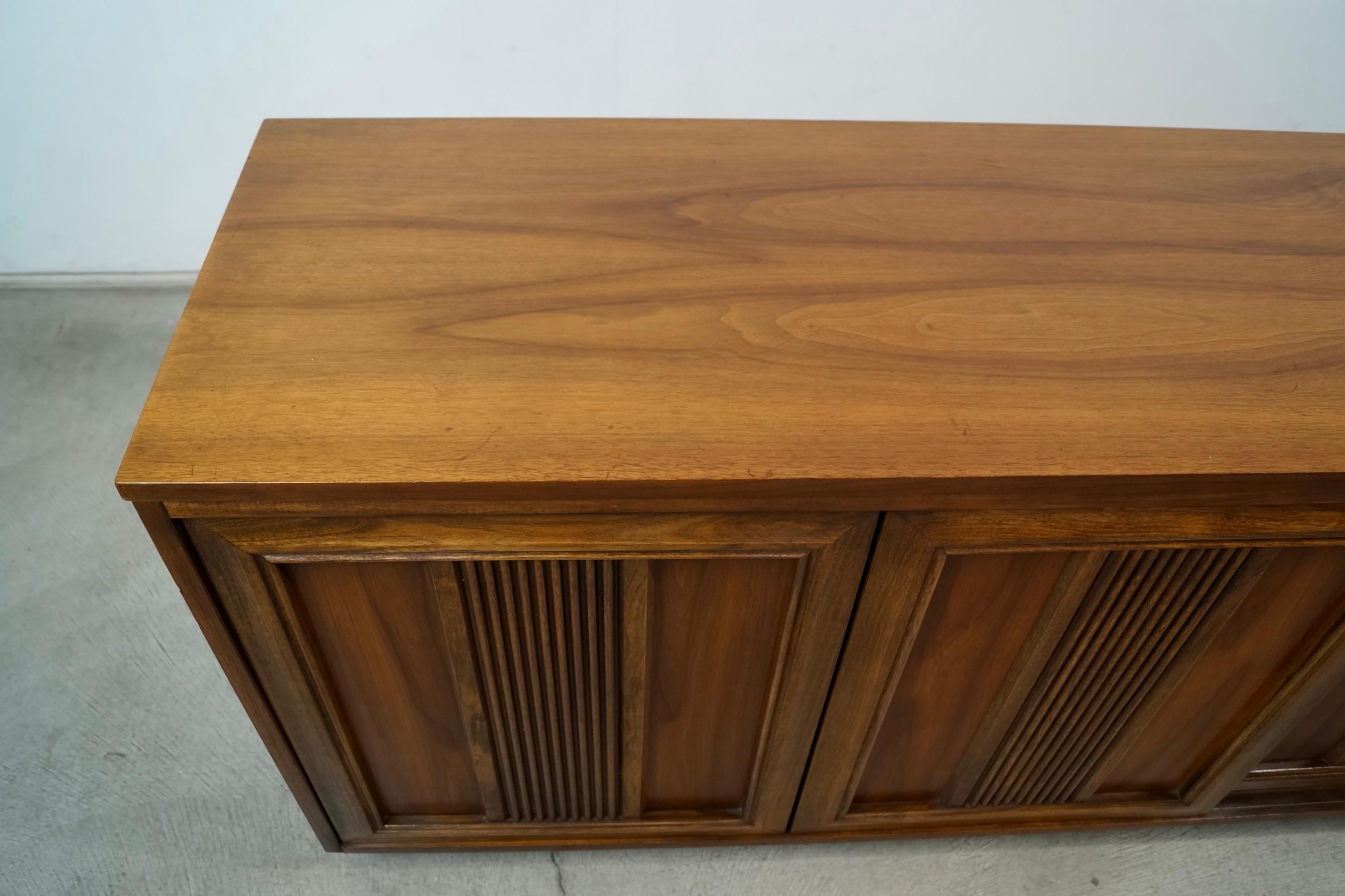 1960's Mid-Century Modern Brutalist Walnut Credenza / Sideboard For Sale 13