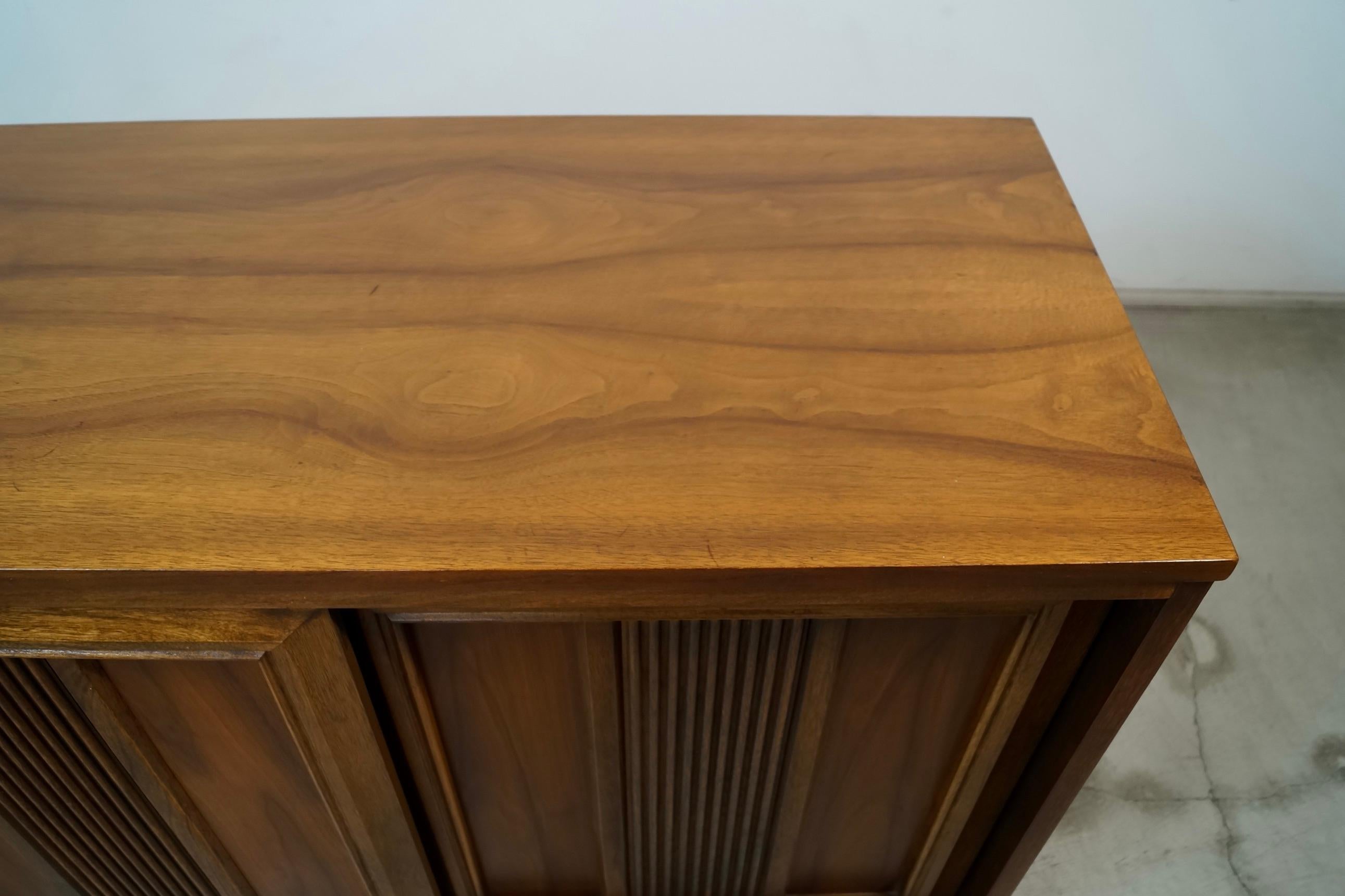 1960's Mid-Century Modern Brutalist Walnut Credenza / Sideboard For Sale 14