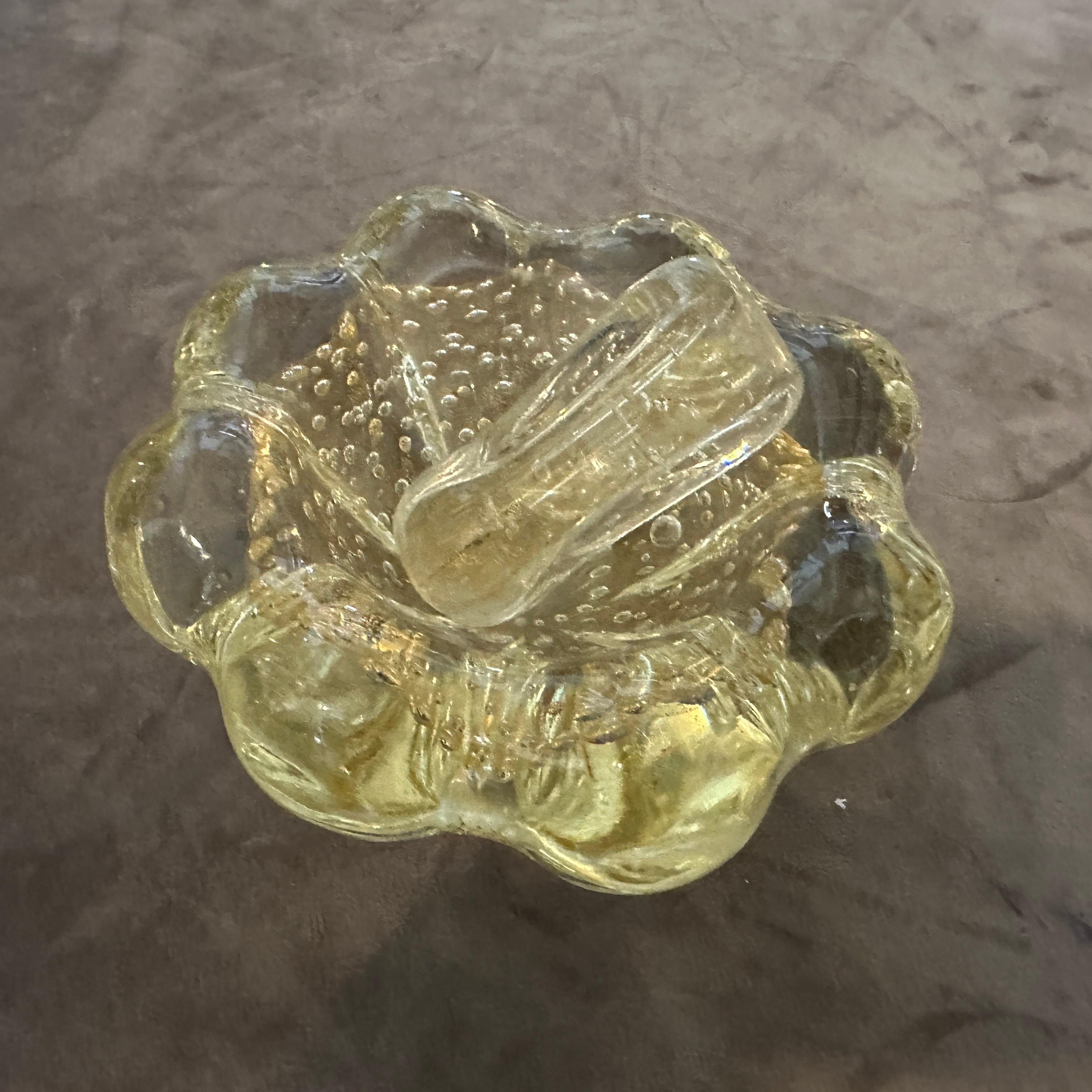 1960er Jahre Mid-Century Modern Bullicante Murano Glas Aschenbecher von Barovier im Angebot 3