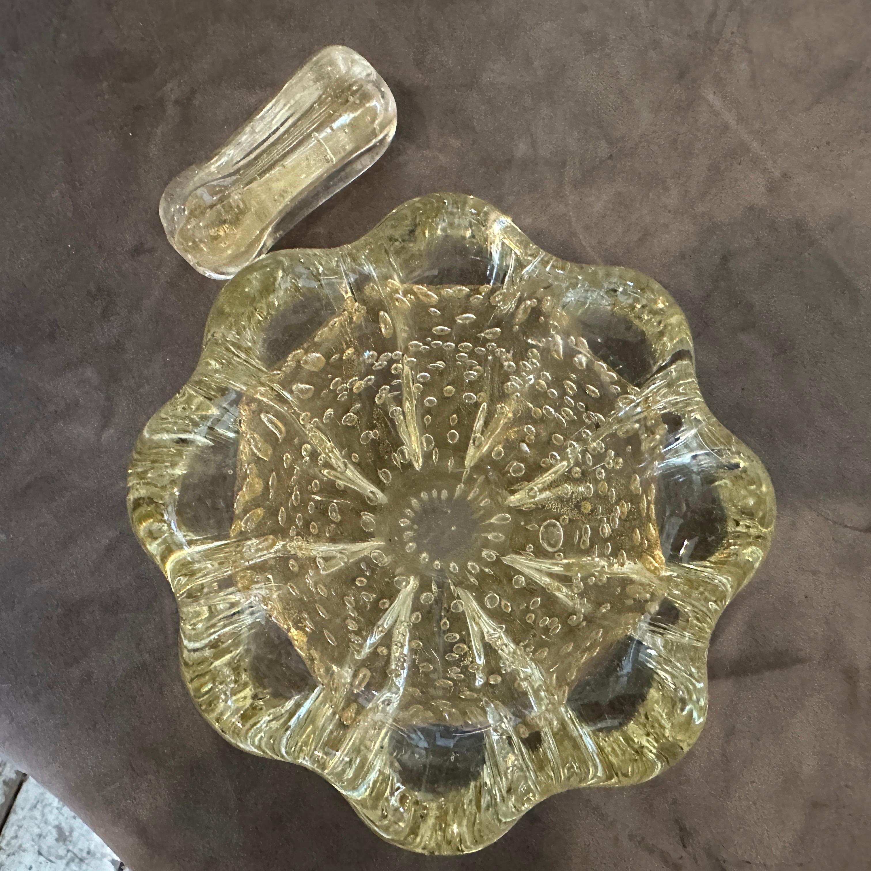 1960er Jahre Mid-Century Modern Bullicante Murano Glas Aschenbecher von Barovier im Zustand „Gut“ im Angebot in Aci Castello, IT