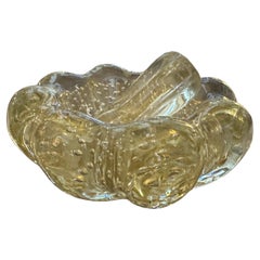 Posacenere in vetro di Murano Bullicante, metà del secolo scorso, di Barovier