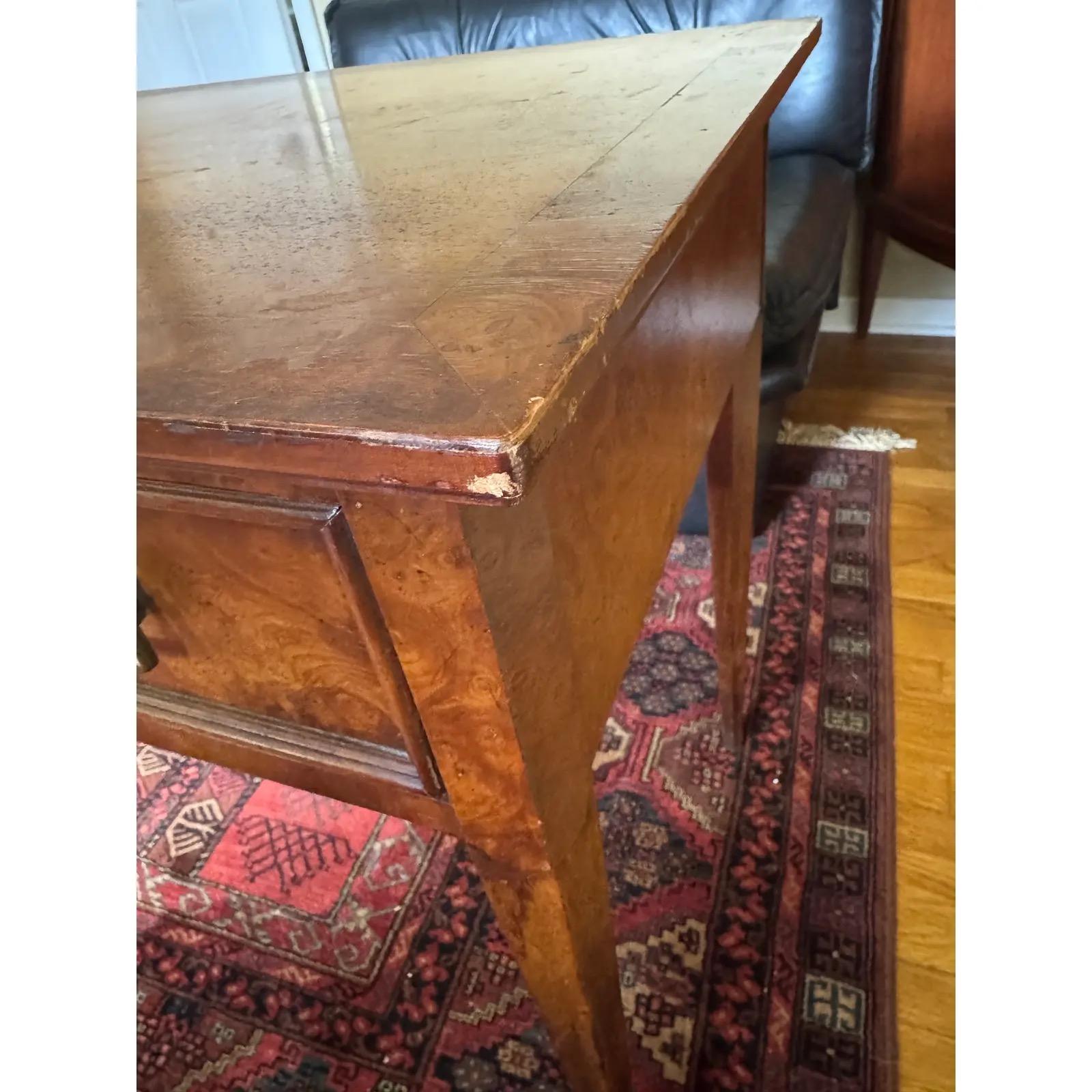 1960s Mid-Century Modern Burl Wood Writing Desk by Henredon 5