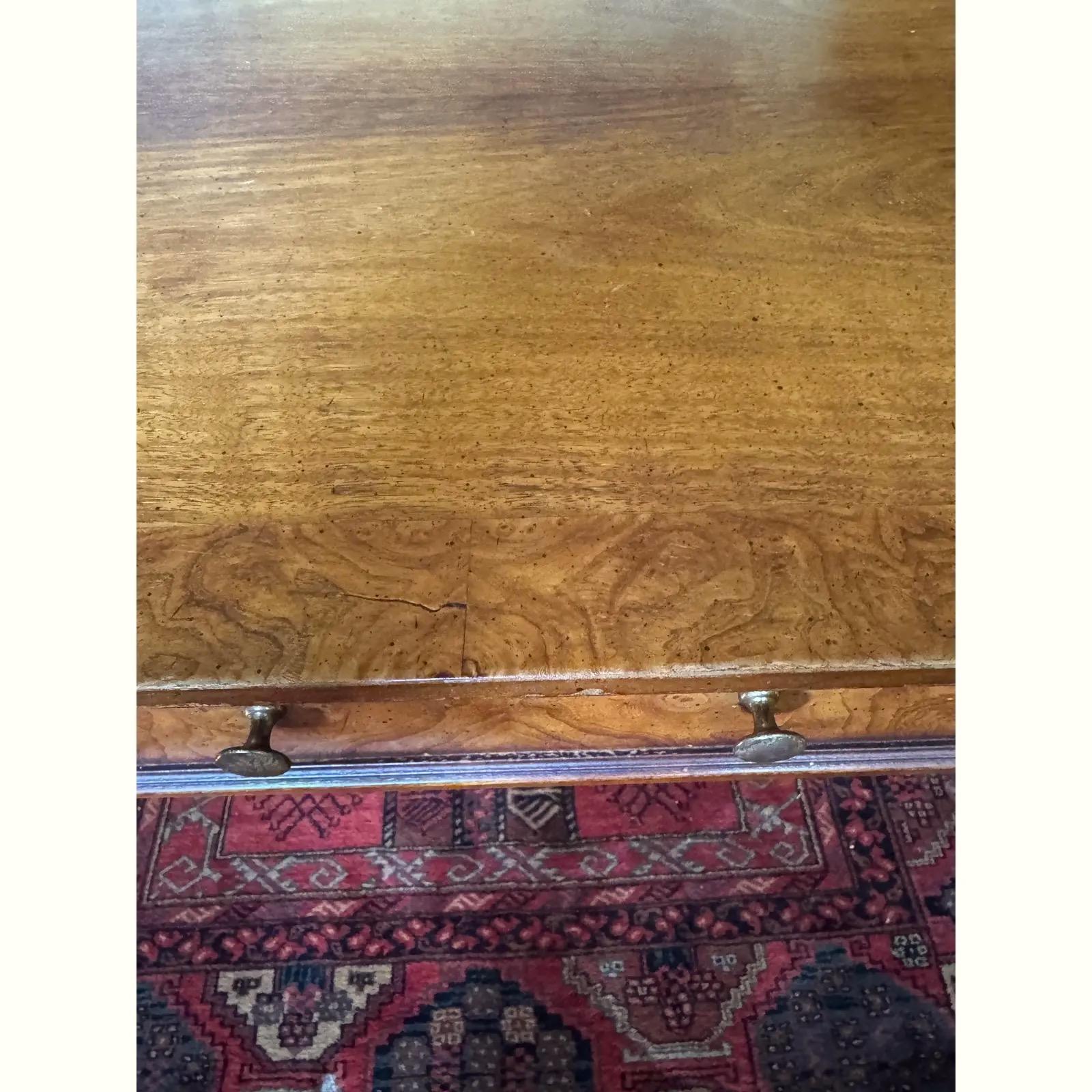 1960s Mid-Century Modern Burl Wood Writing Desk by Henredon 3