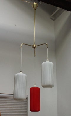 1960's Mid-Century Modern Cascade Italian Pendant Attributed to Stilnovo