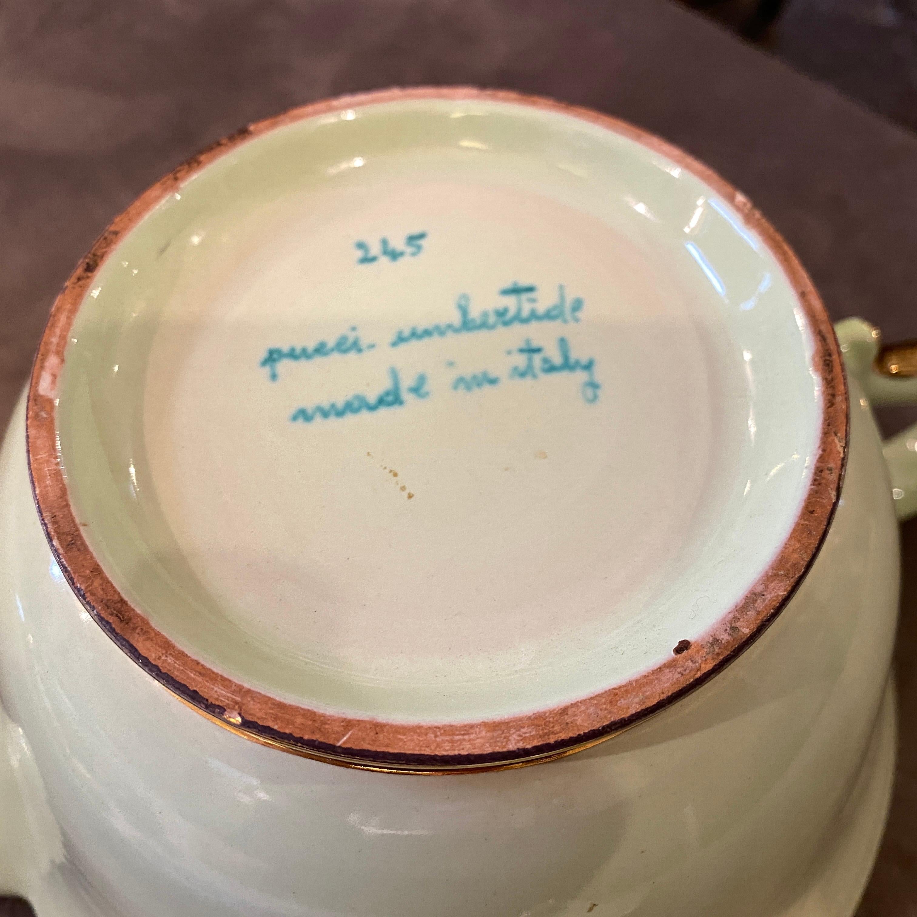 1960s Mid-Century Modern Greene & Greene Ceramics Tea Pot by Pucci Umbertide en vente 1