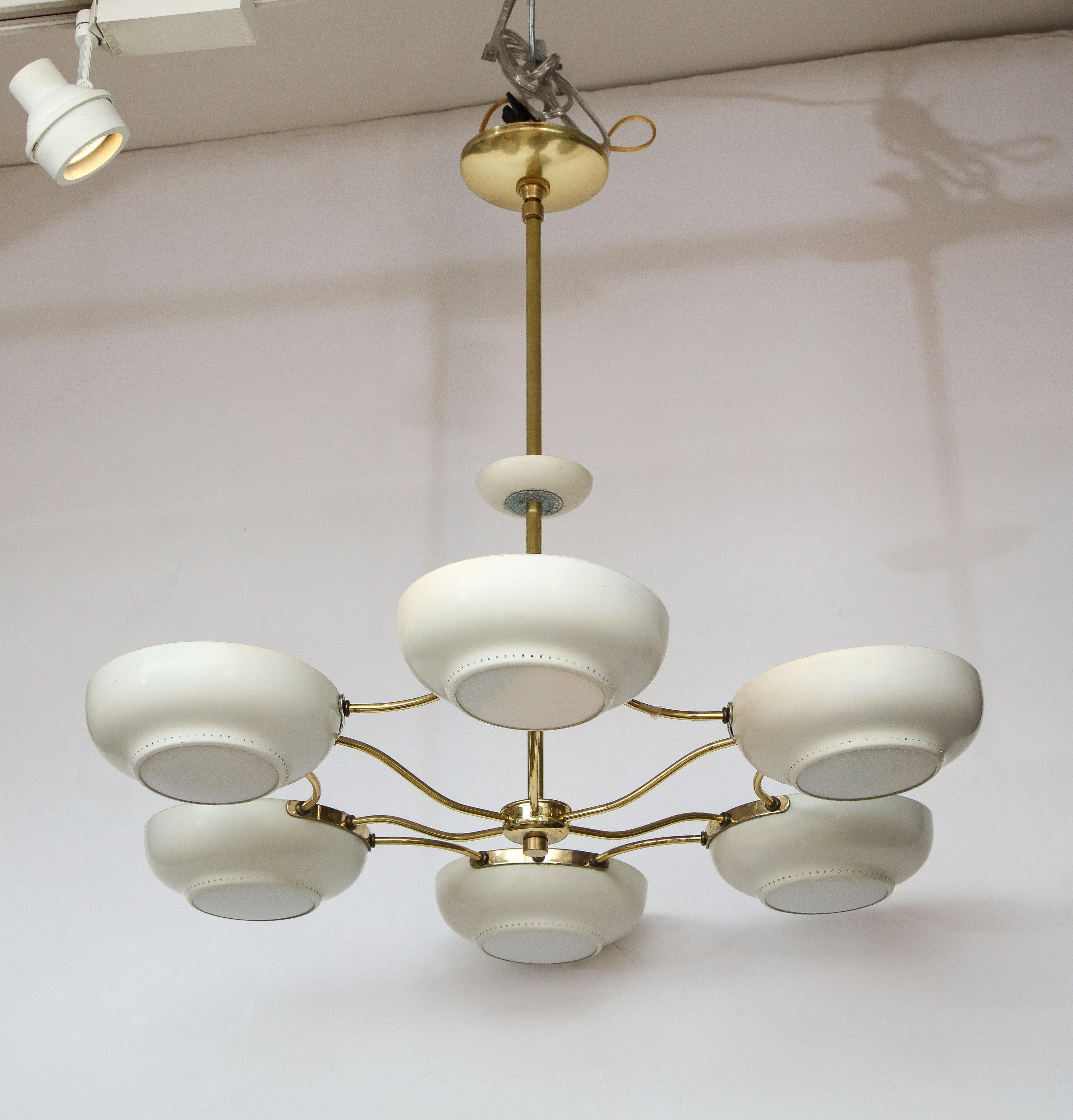 1960's Mid-Century Modern Chandelier Attributed to Gerald Thurston In Good Condition In New York, NY