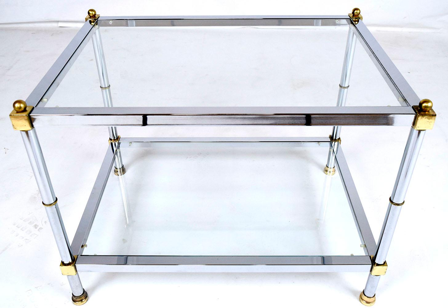 American 1960 Mid-Century Modern Chrome Side Table For Sale