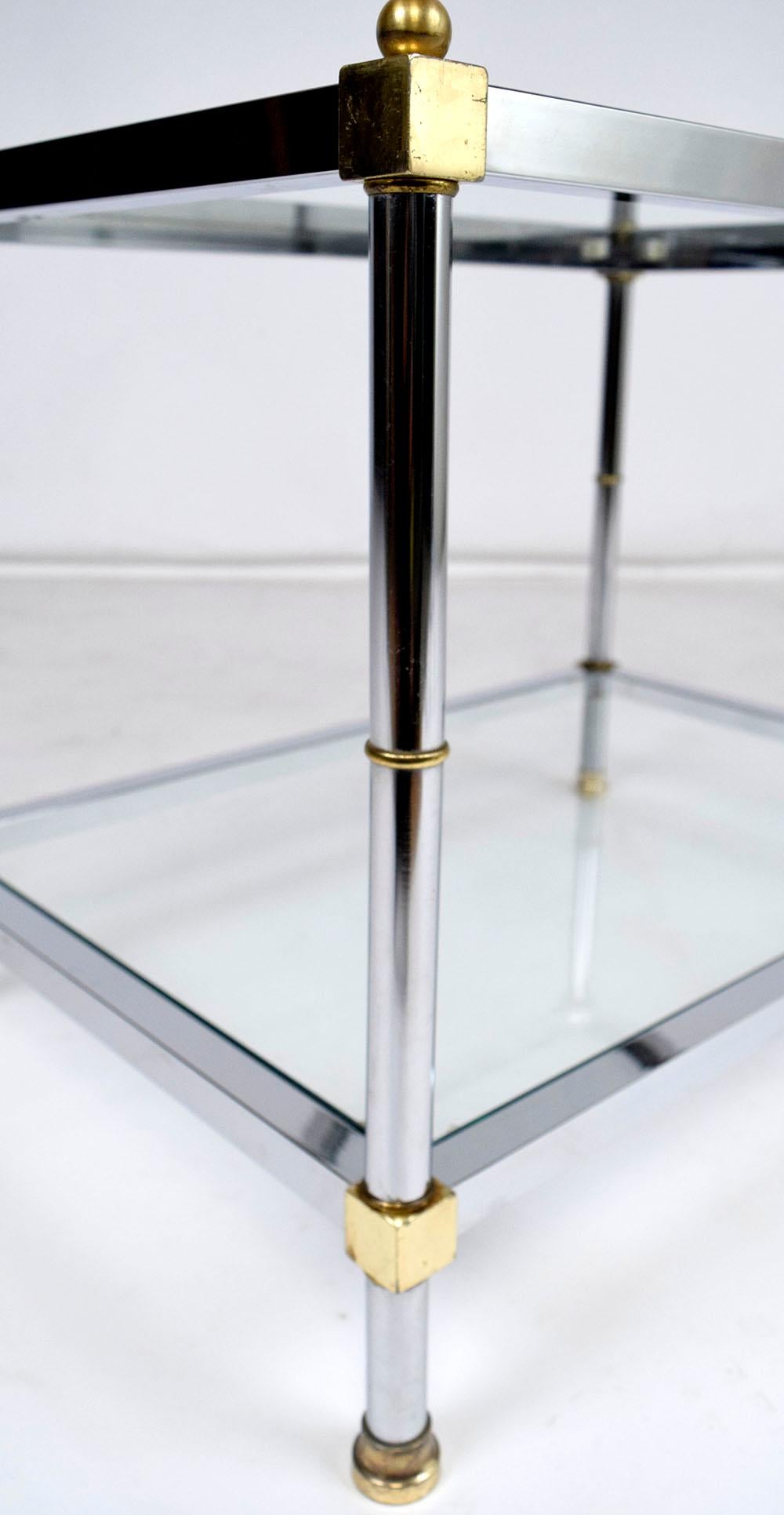 Mid-20th Century 1960 Mid-Century Modern Chrome Side Table For Sale