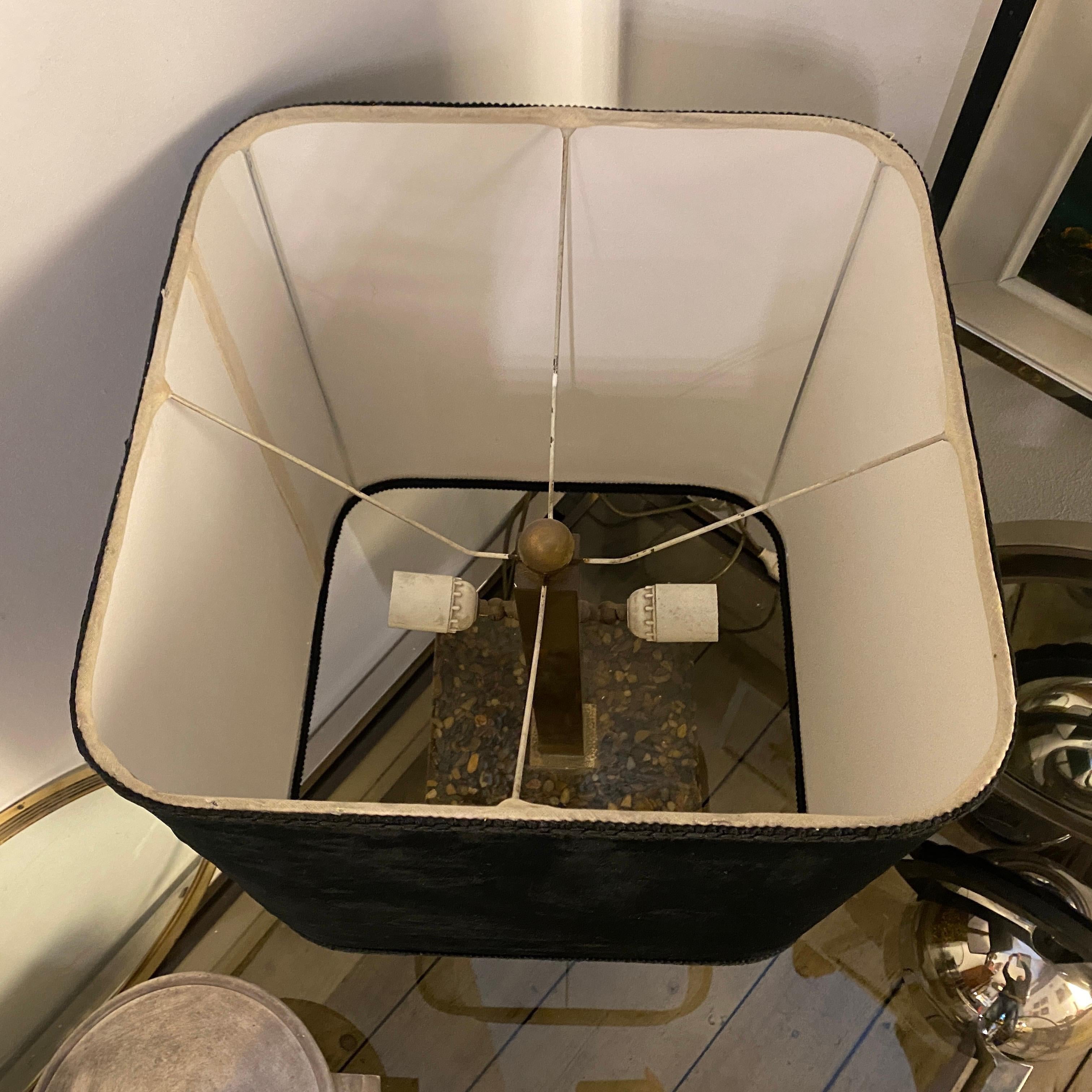 1960s Mid-Century Modern Cube Italian Table Lamp 7