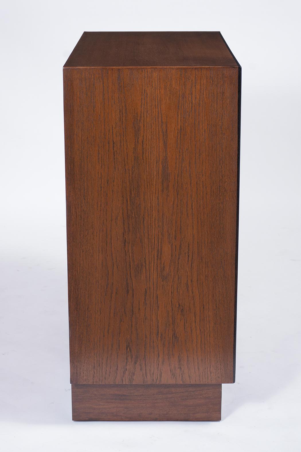 1960s Mid-Century Modern Danish Teak Wood Chest of Drawers with Ebonized Accents 4