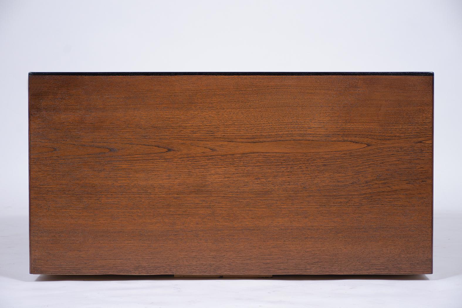 1960s Mid-Century Modern Danish Teak Wood Chest of Drawers with Ebonized Accents For Sale 6