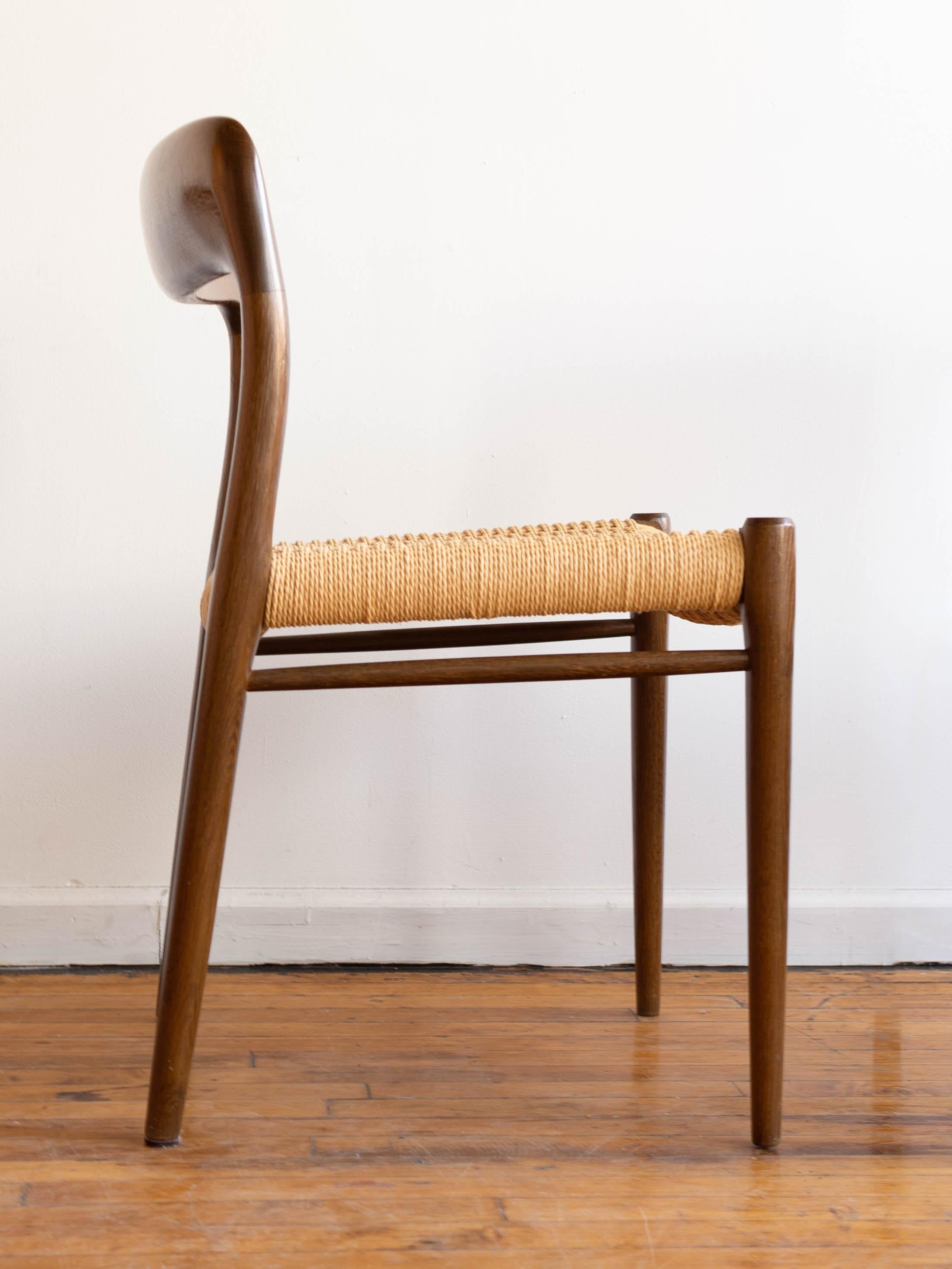 1960s Mid-Century Modern Danish Moller 75 Chairs in Wenge Wood - Set of 4 1