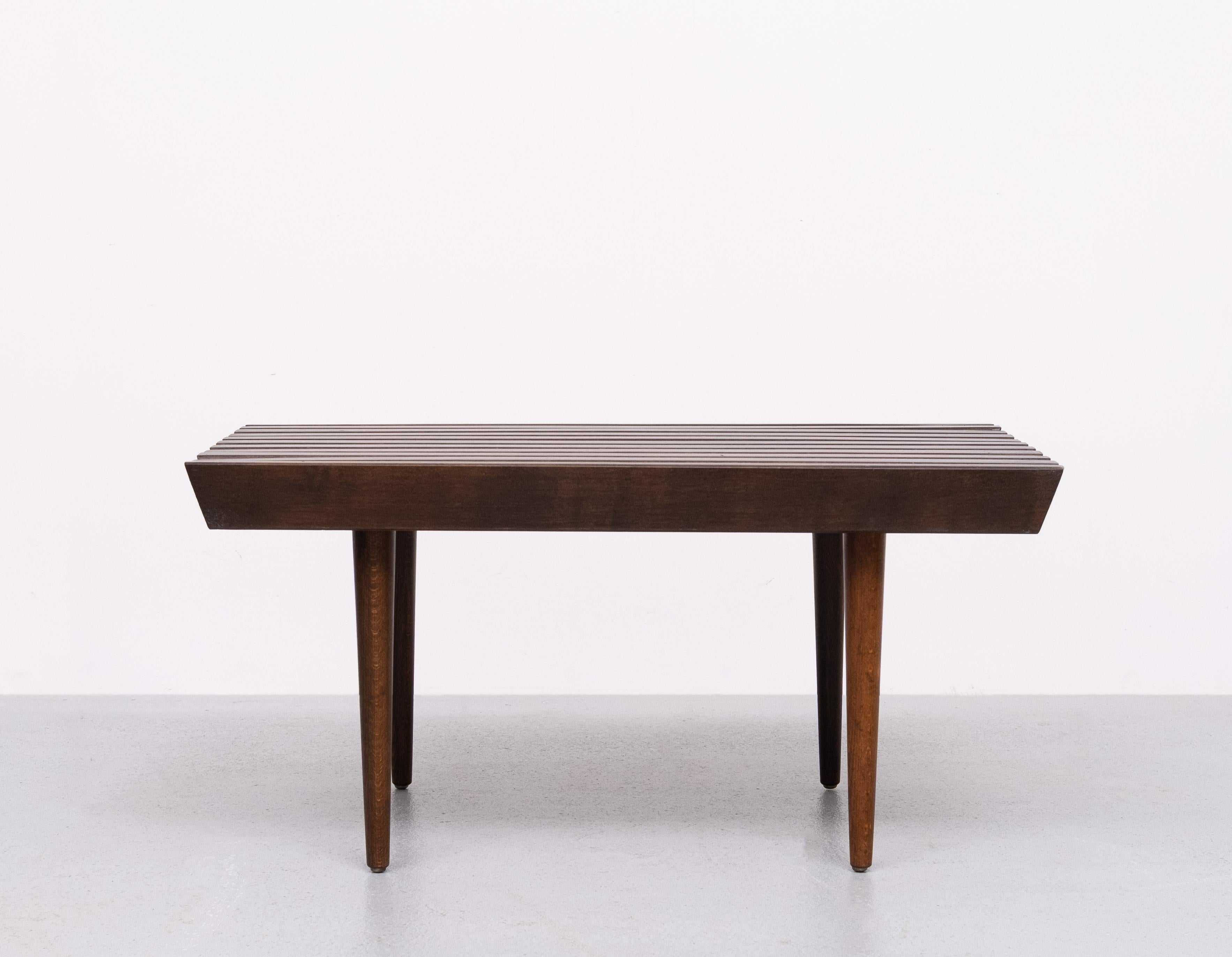1960's Mid-Century Modern Danish Style Holz Latte Couchtisch oder Bank (Moderne der Mitte des Jahrhunderts) im Angebot