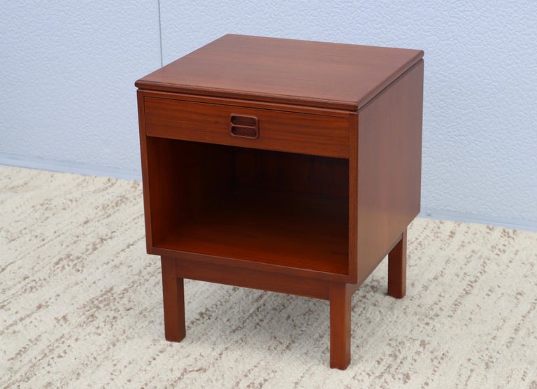 1960s MidCentury Modern Danish Teak Night Stands For Sale at 1stDibs