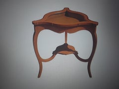 1960's Mid Century Modern Display Side Table. Shadow Box Form Top