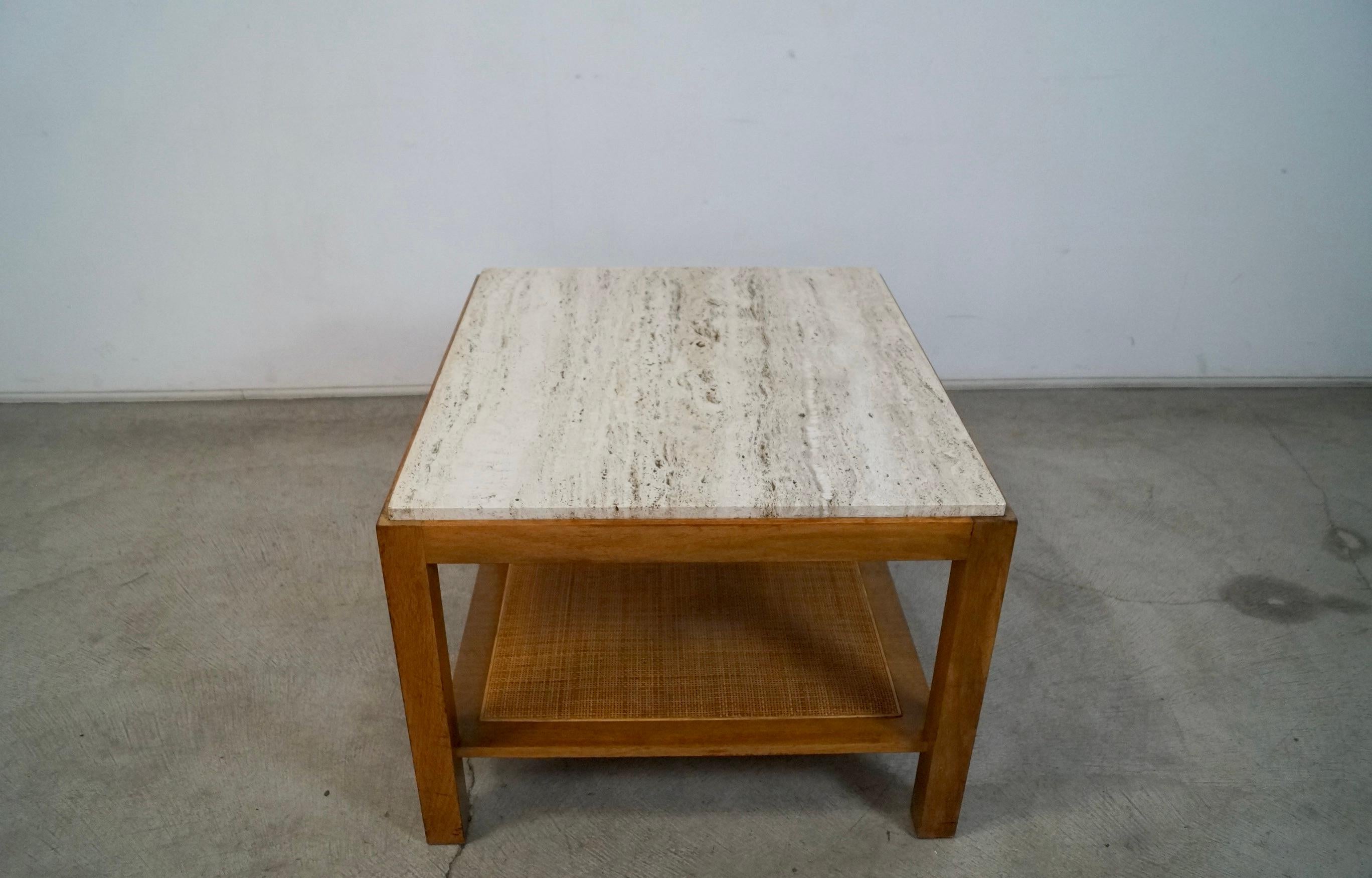 1960's Mid-Century Modern Edward Wormley Style End Table In Good Condition For Sale In Burbank, CA