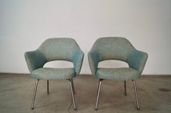 1960's Mid-Century Modern Eero Saarinen for Knoll Executive Arm Chairs - a Pair