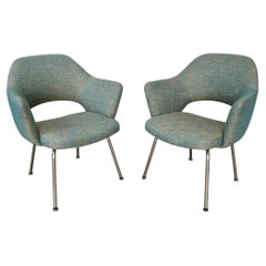 1960's Mid-Century Modern Eero Saarinen for Knoll Executive Arm Chairs - a Pair