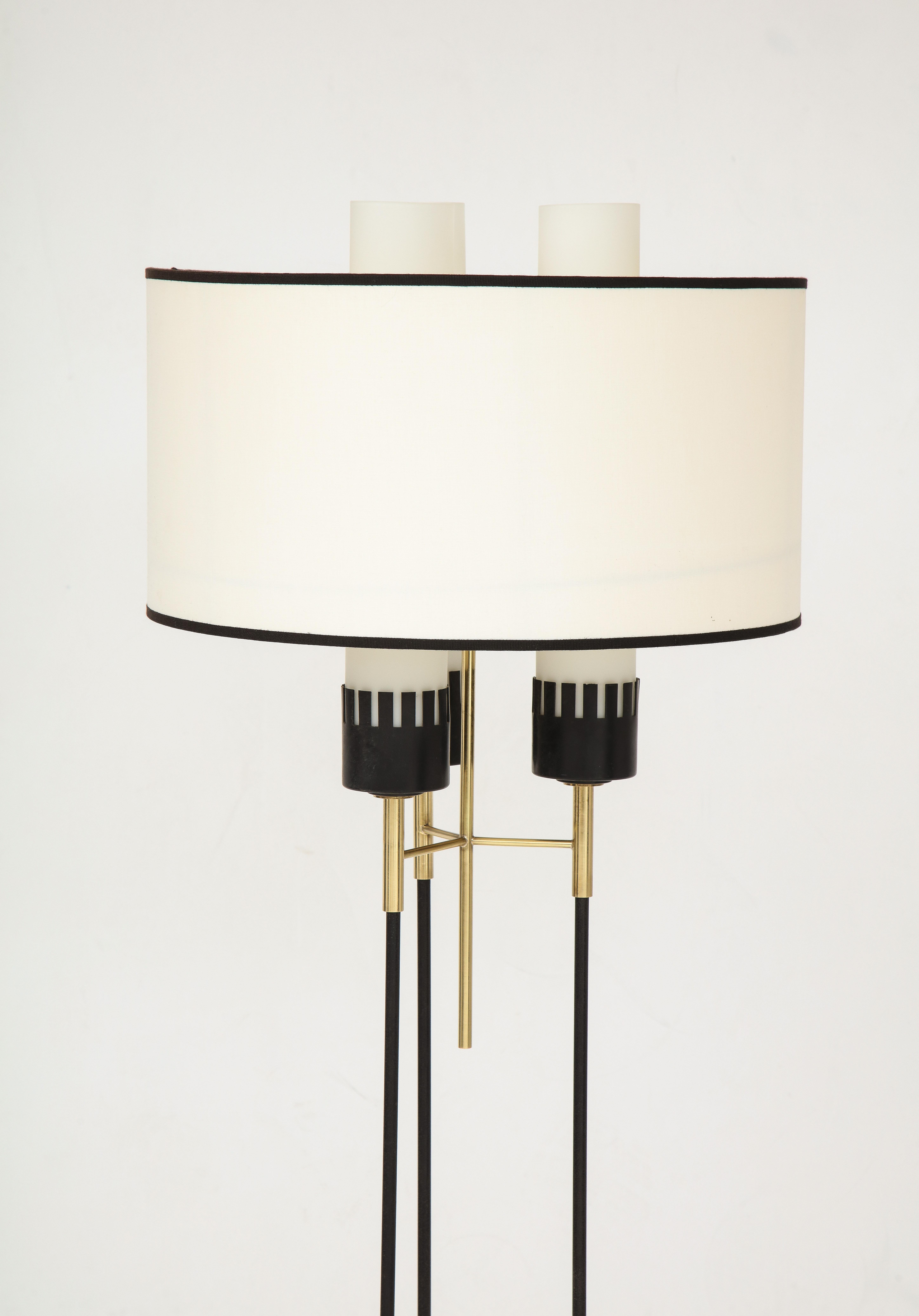Brass 1960's Mid-Century Modern Floor Lamp By Stilnovo