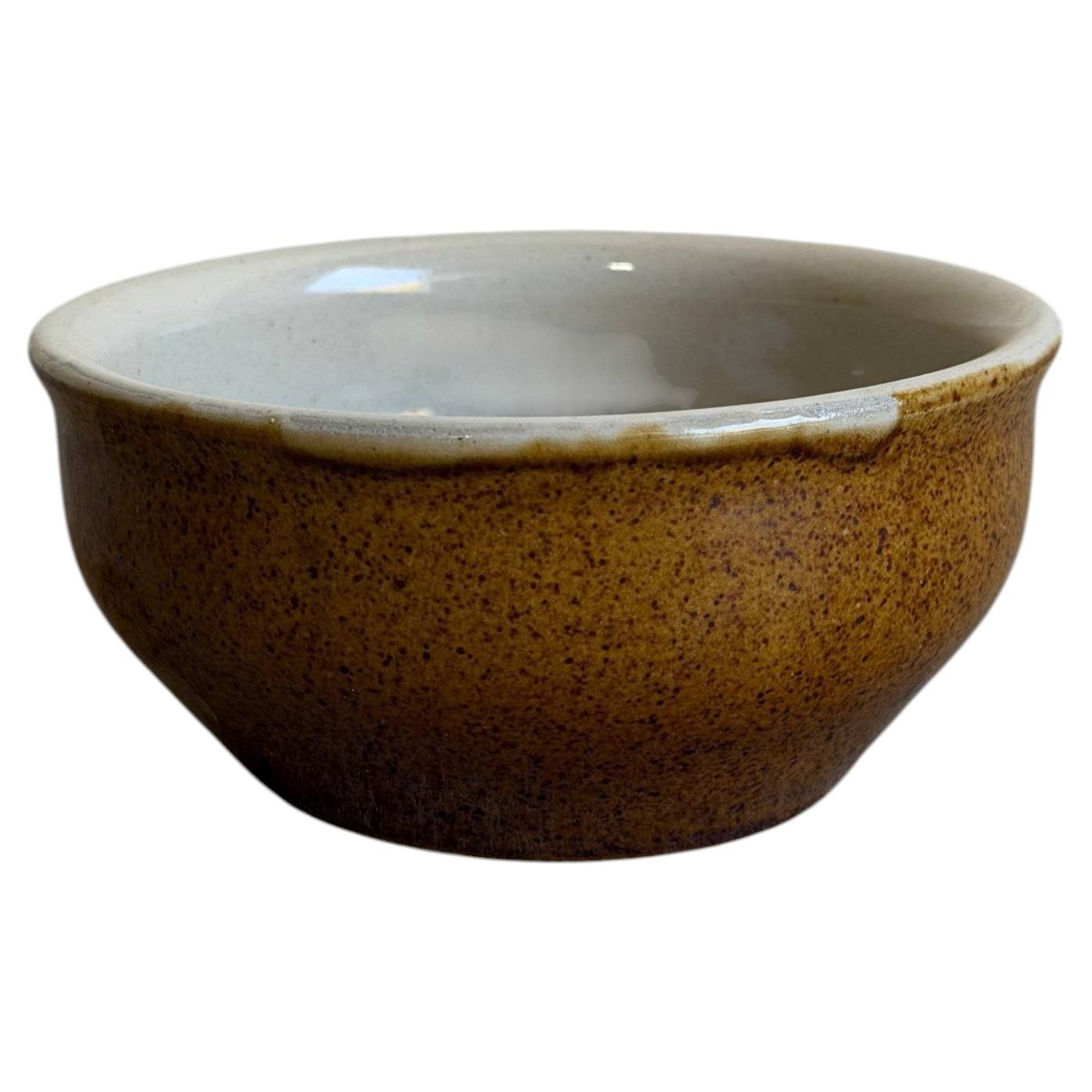 1960s Mid-Century Modern French Brown Ceramic Small Bowl For Sale